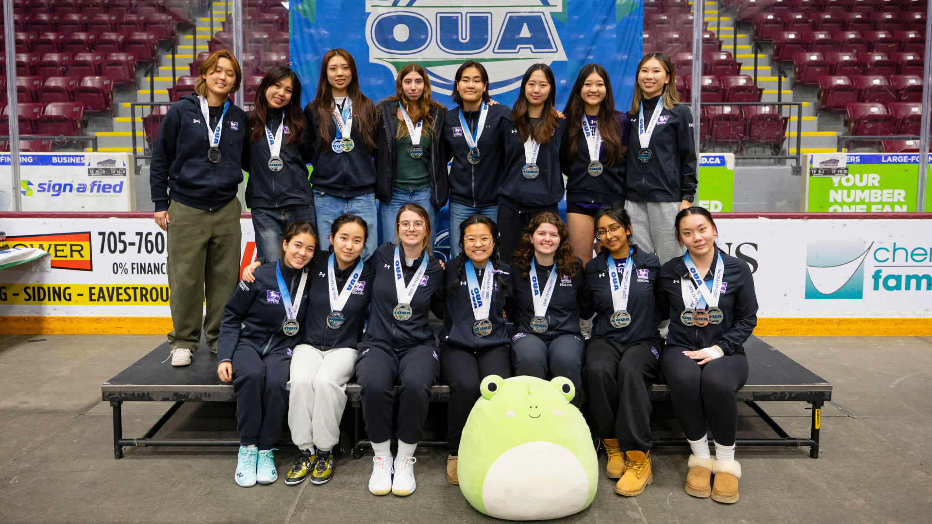 Team shot from 2026 OUA Women's Fencing Championship