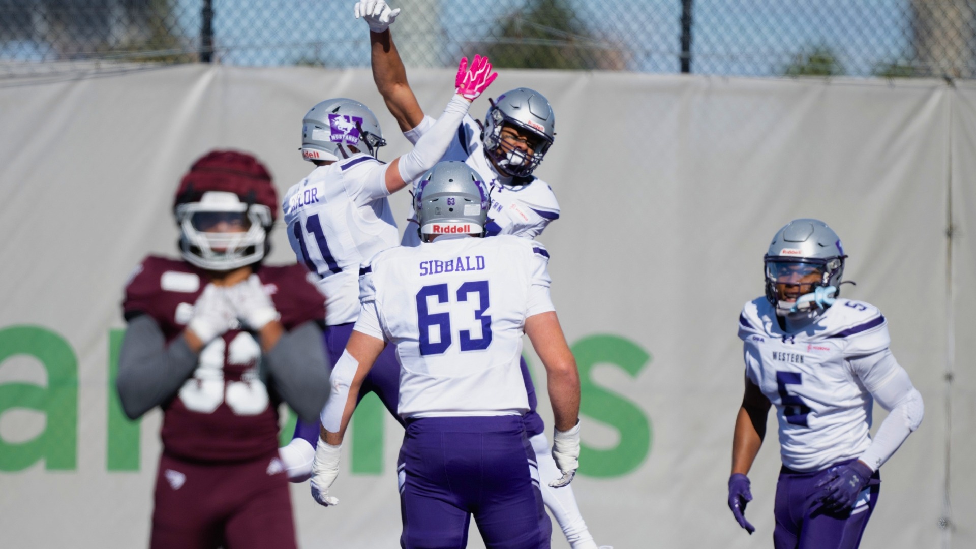 Emmett Charles celebrates a touchdown vs Ottawa - Oct 17