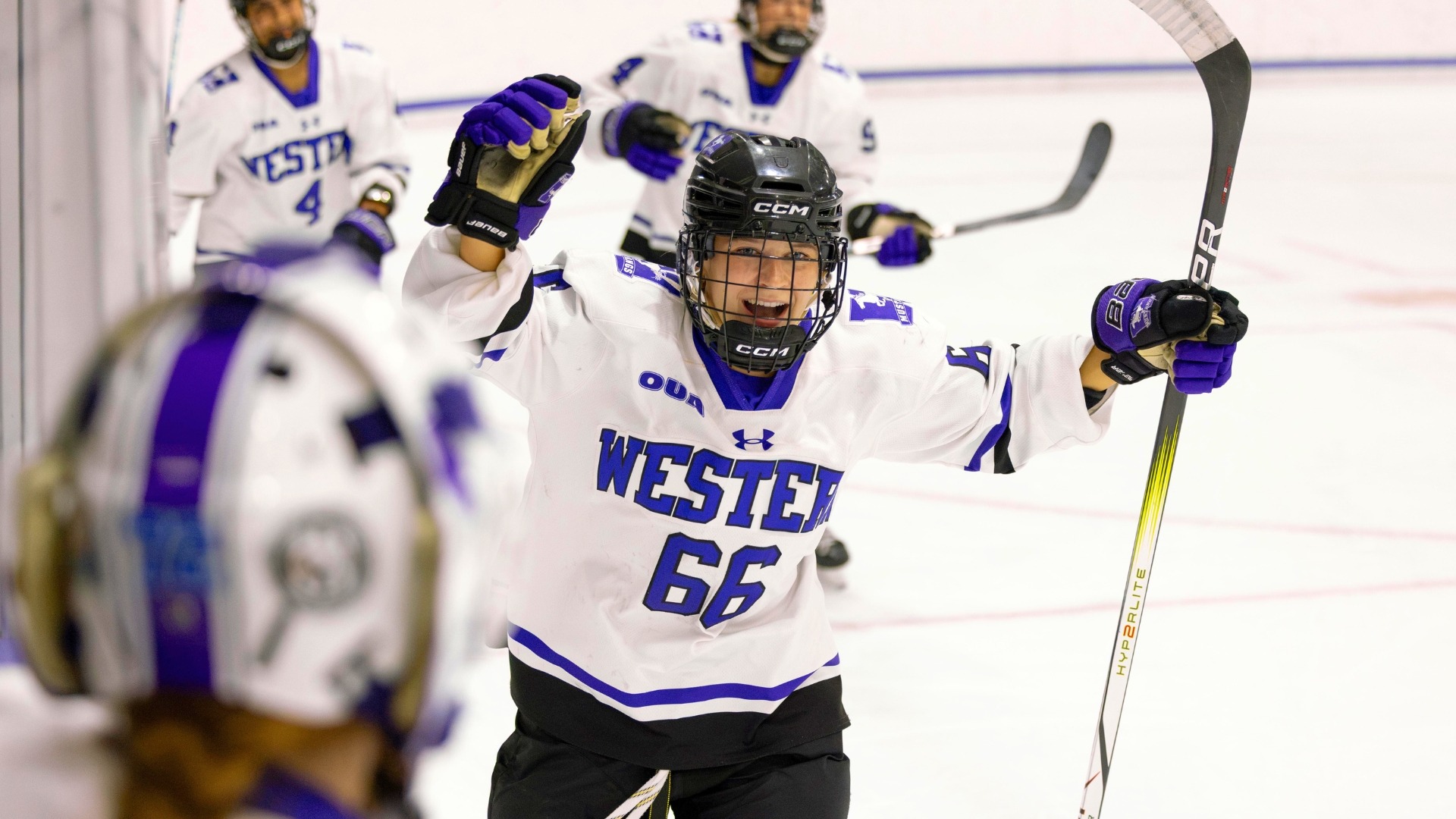 Sara Forwell celebrates after scoring in OT vs. Ottawa