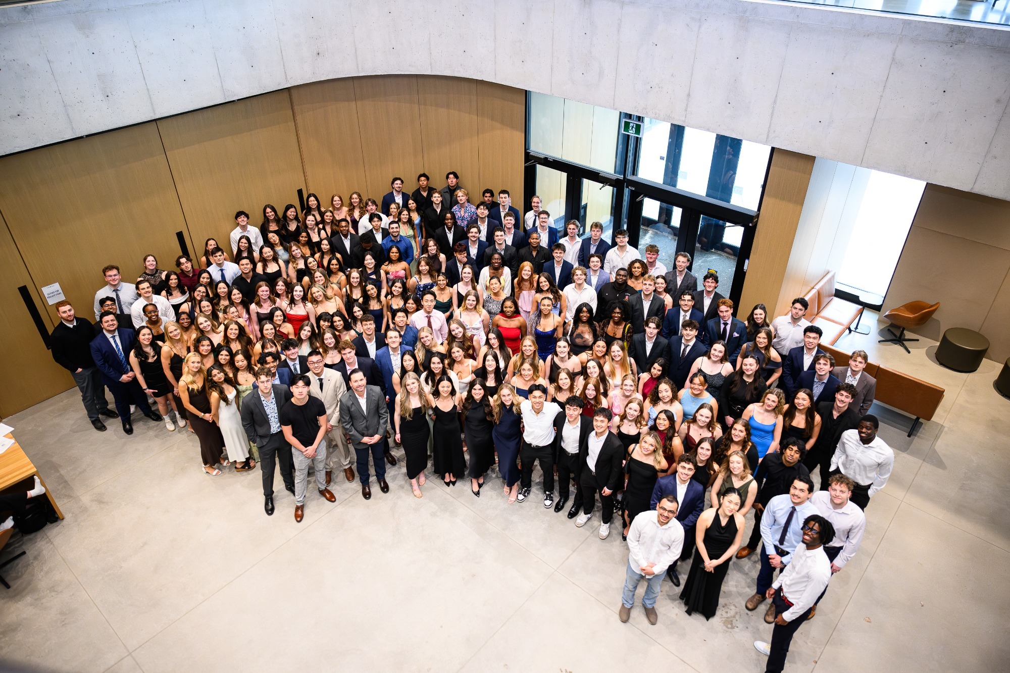 Sports and Recreation Student Staff 2025-26 group shot taken from above