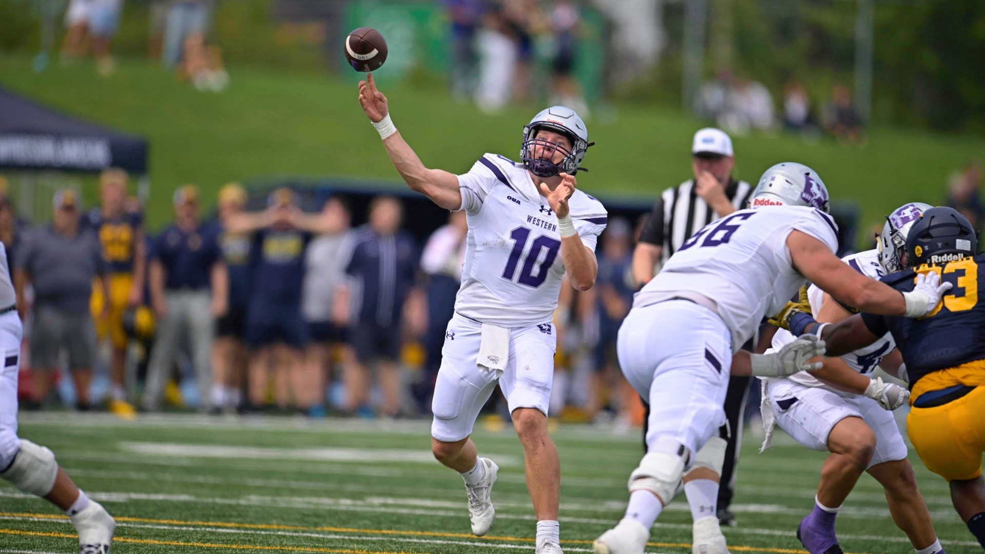 Jerome Rancourt throws against Windsor - Sept 12