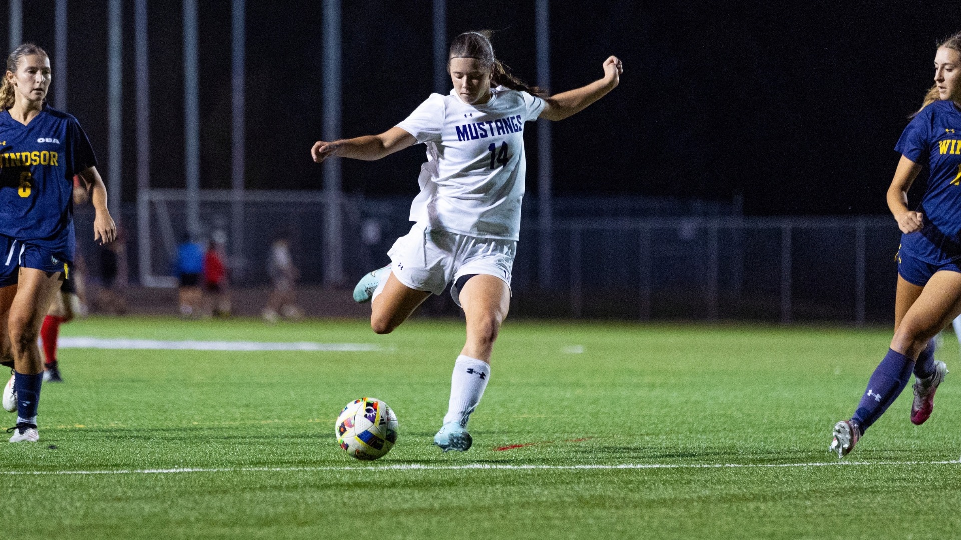 Sophia Saville takes a shot against Windsor