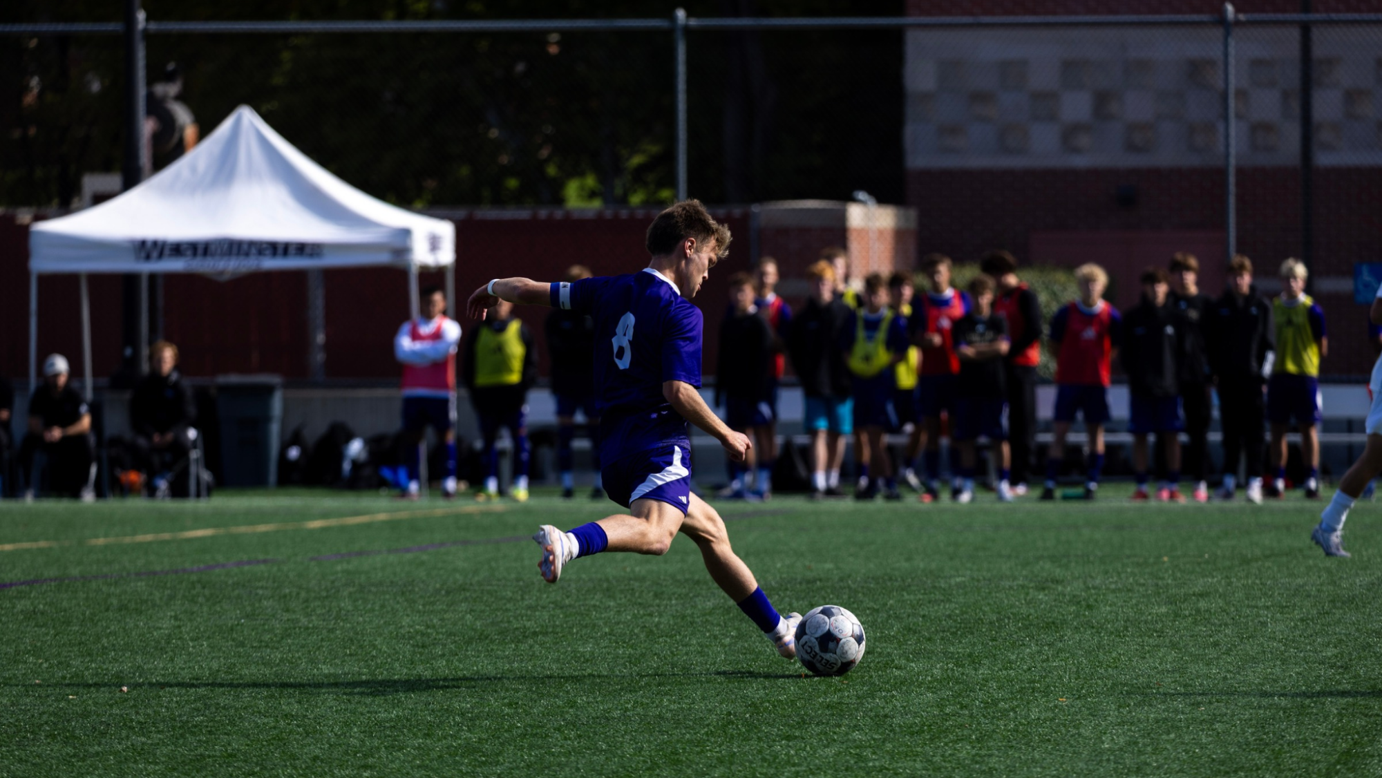 Cam Neeley clearing the ball 