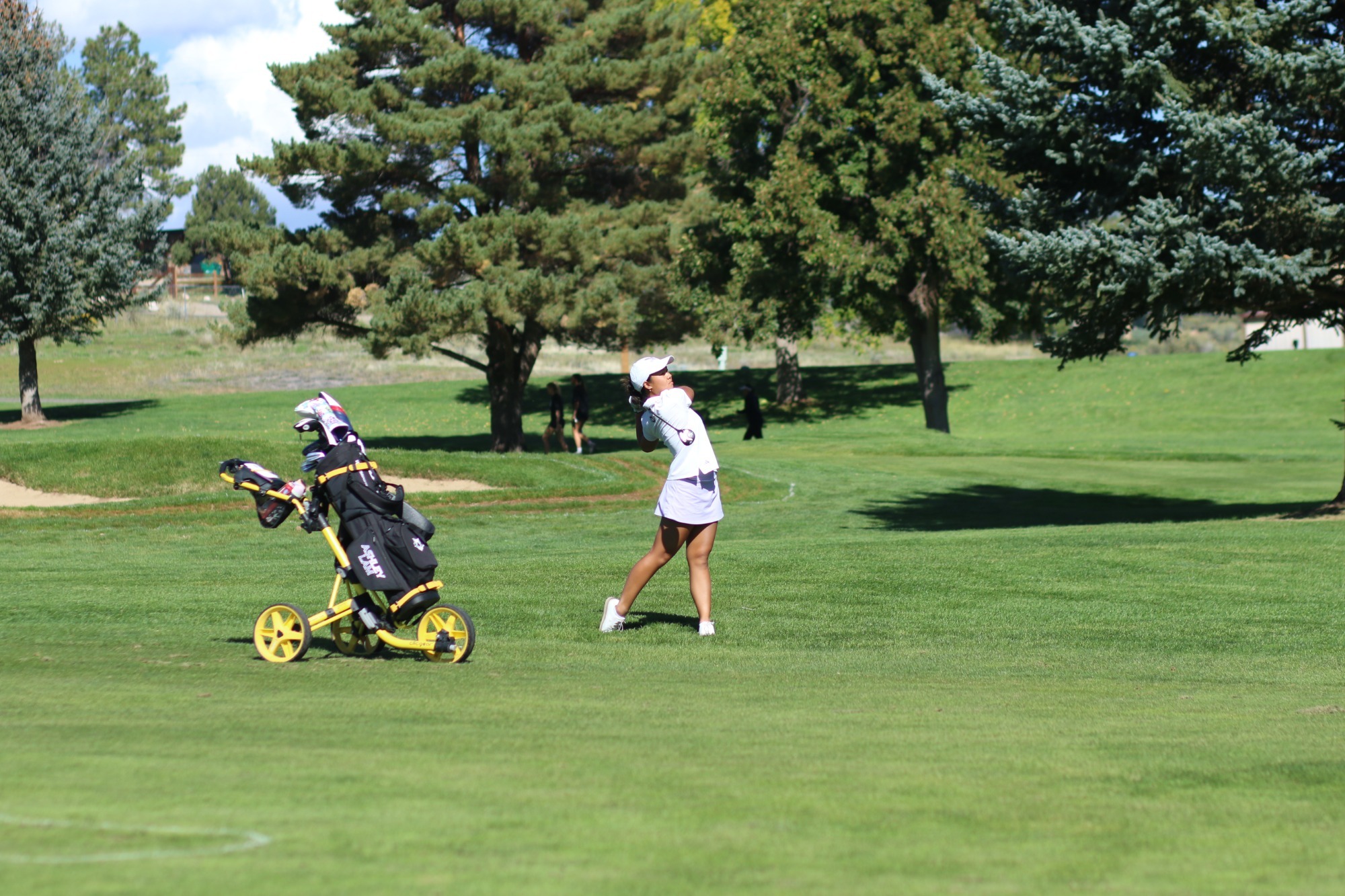 Ashley Lam hitting ball off fairway