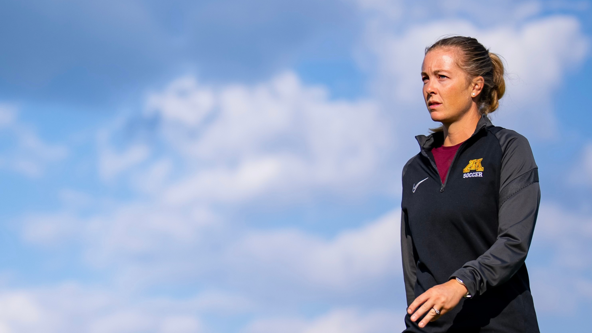 Allie Lieshout coaching at the University of Minnesota
