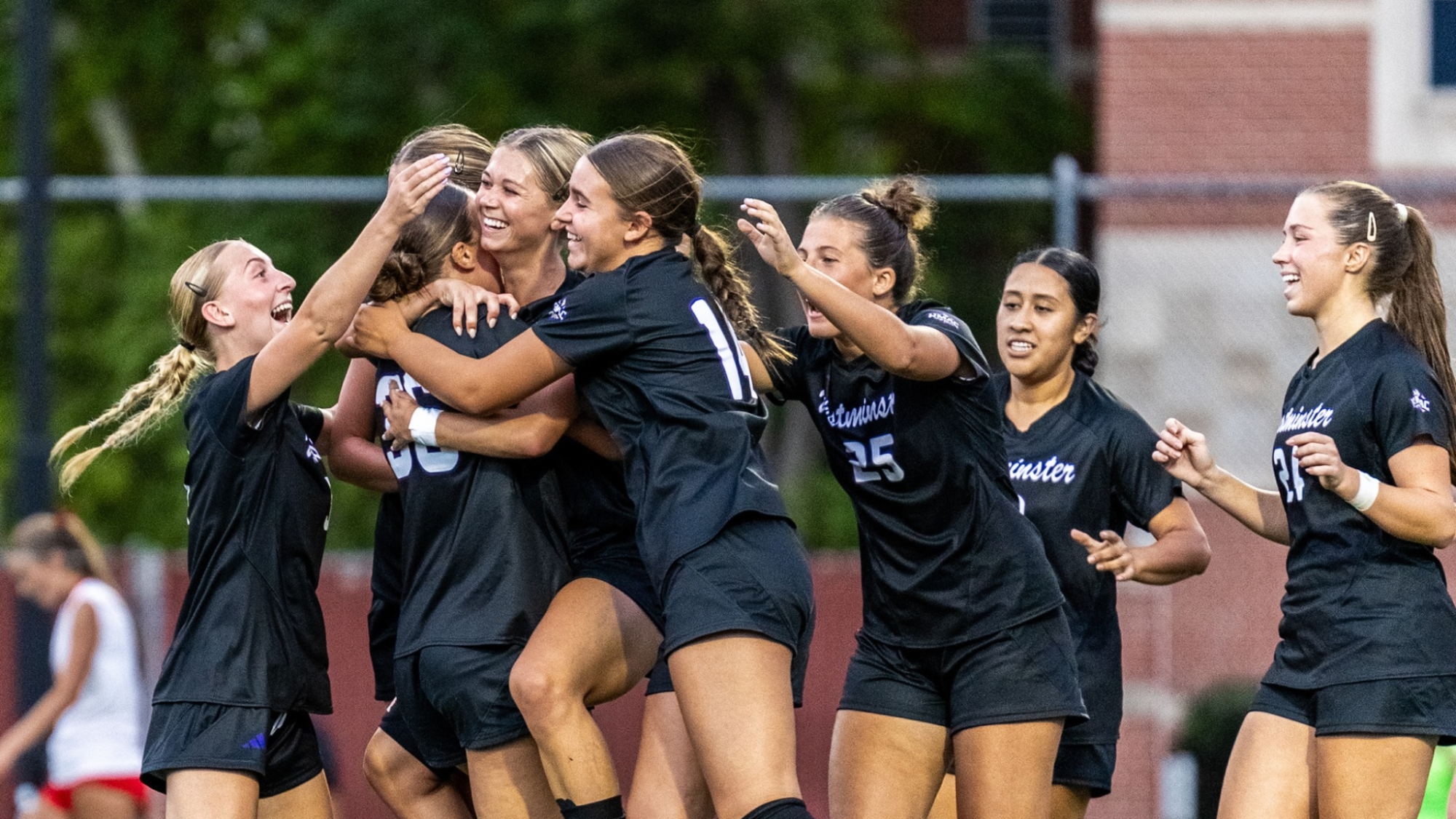 Women's Soccer Celebrating