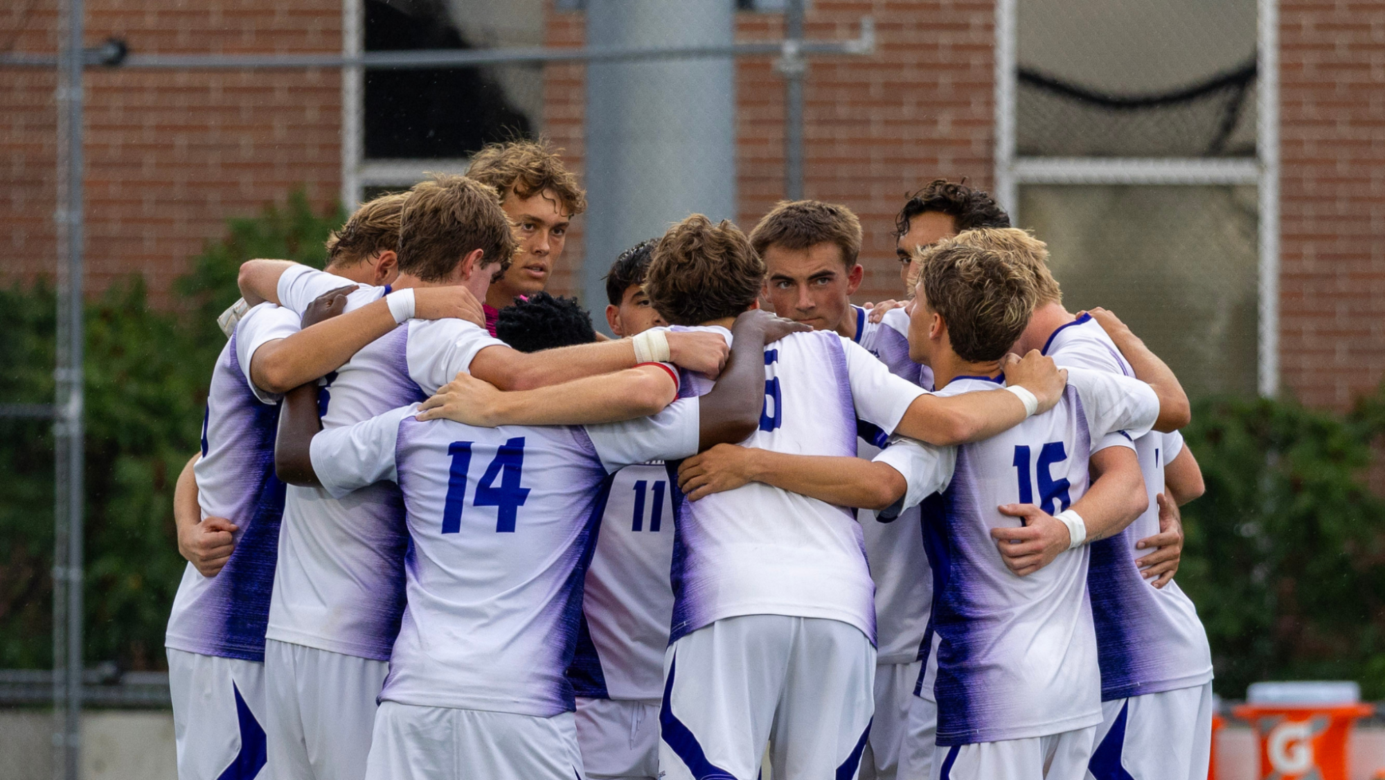 Men's Soccer Huddle