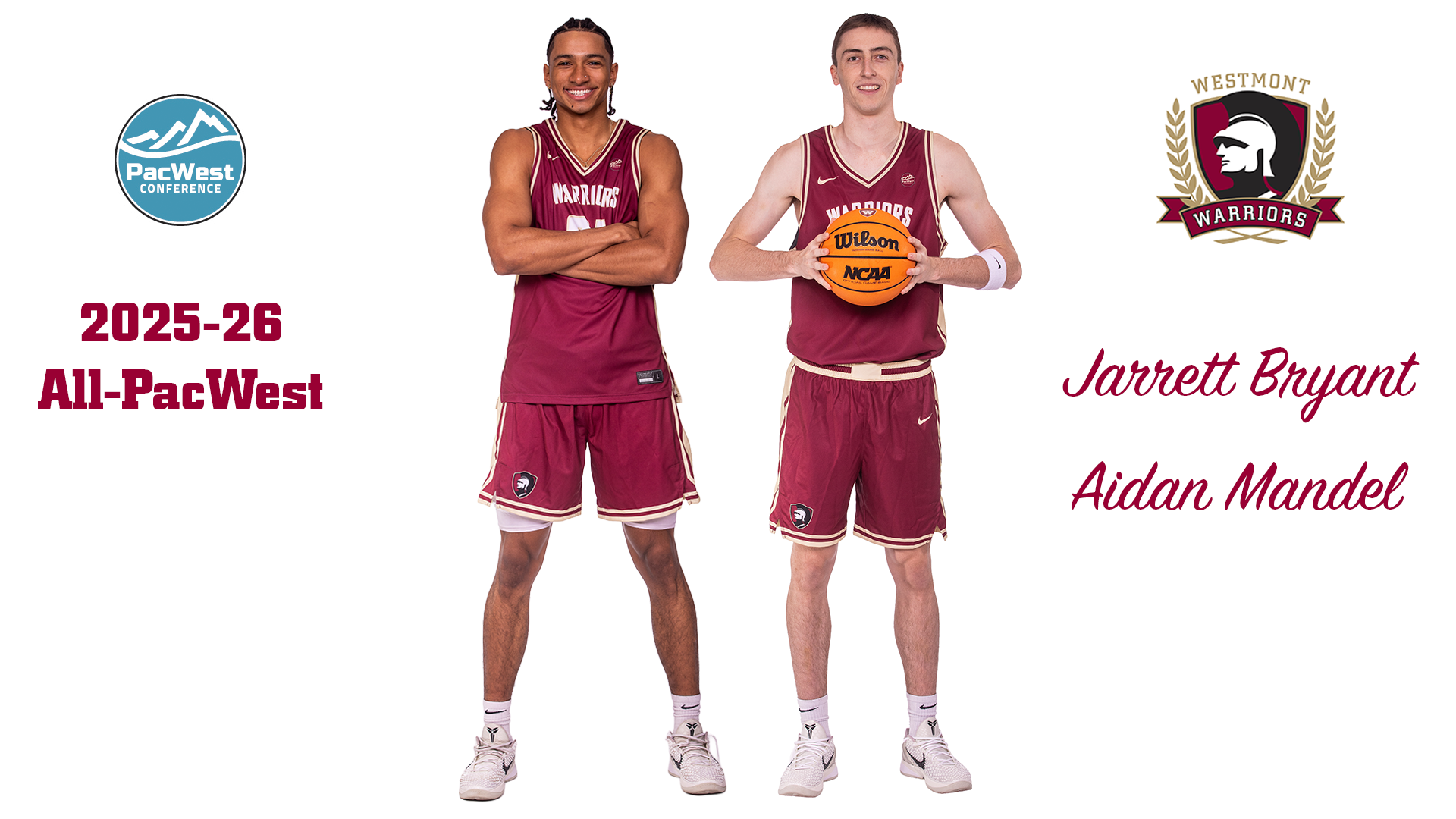 All-PacWest Honorees Jarrett Bryant and Aidan Mandel (Photos by Brad Elliott)