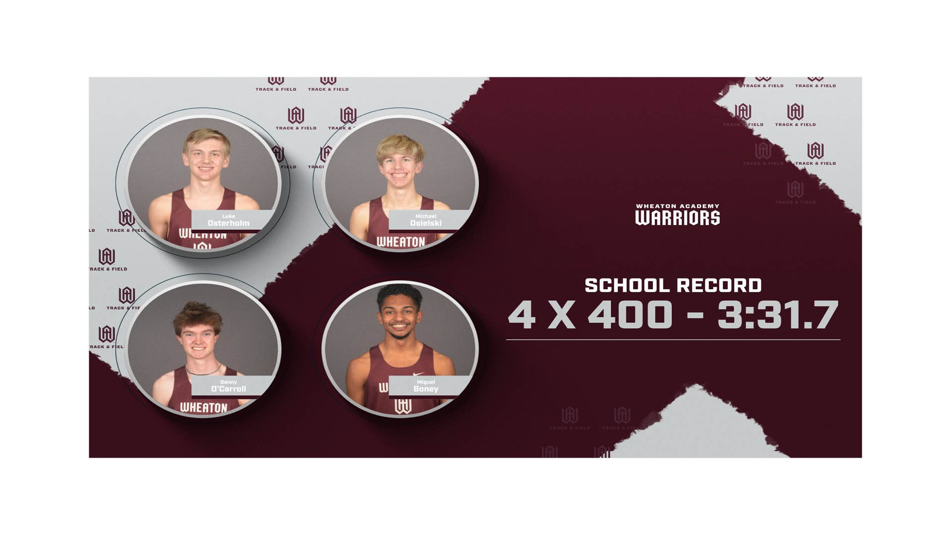 Boys Track- School Record Breaking time 