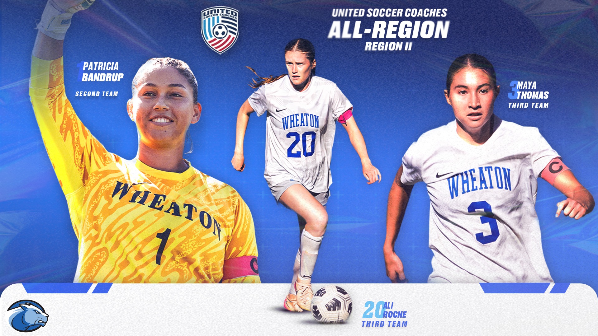 Bandrup, Roche, Thomas 2025 USC All-Region graphic