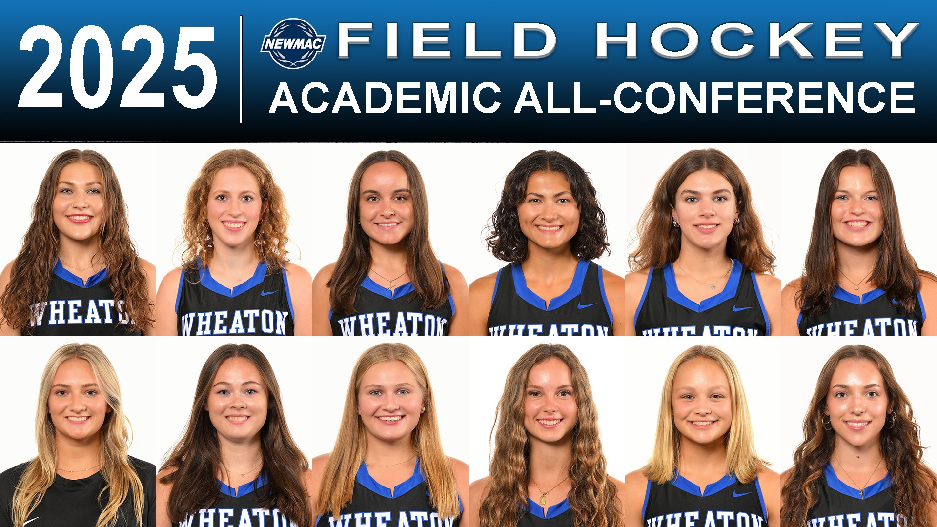 2025 NEWMAC Field Hockey Academic All-Conference graphic