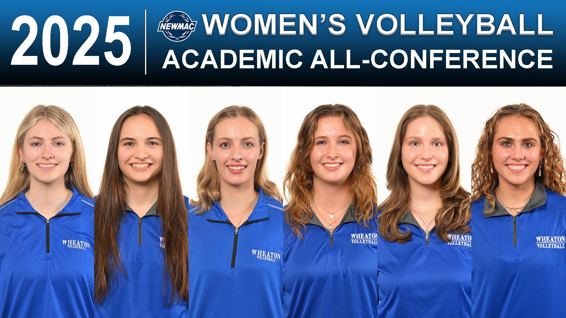 2025 NEWMAC Women's Volleyball Academic All-Conference graphic