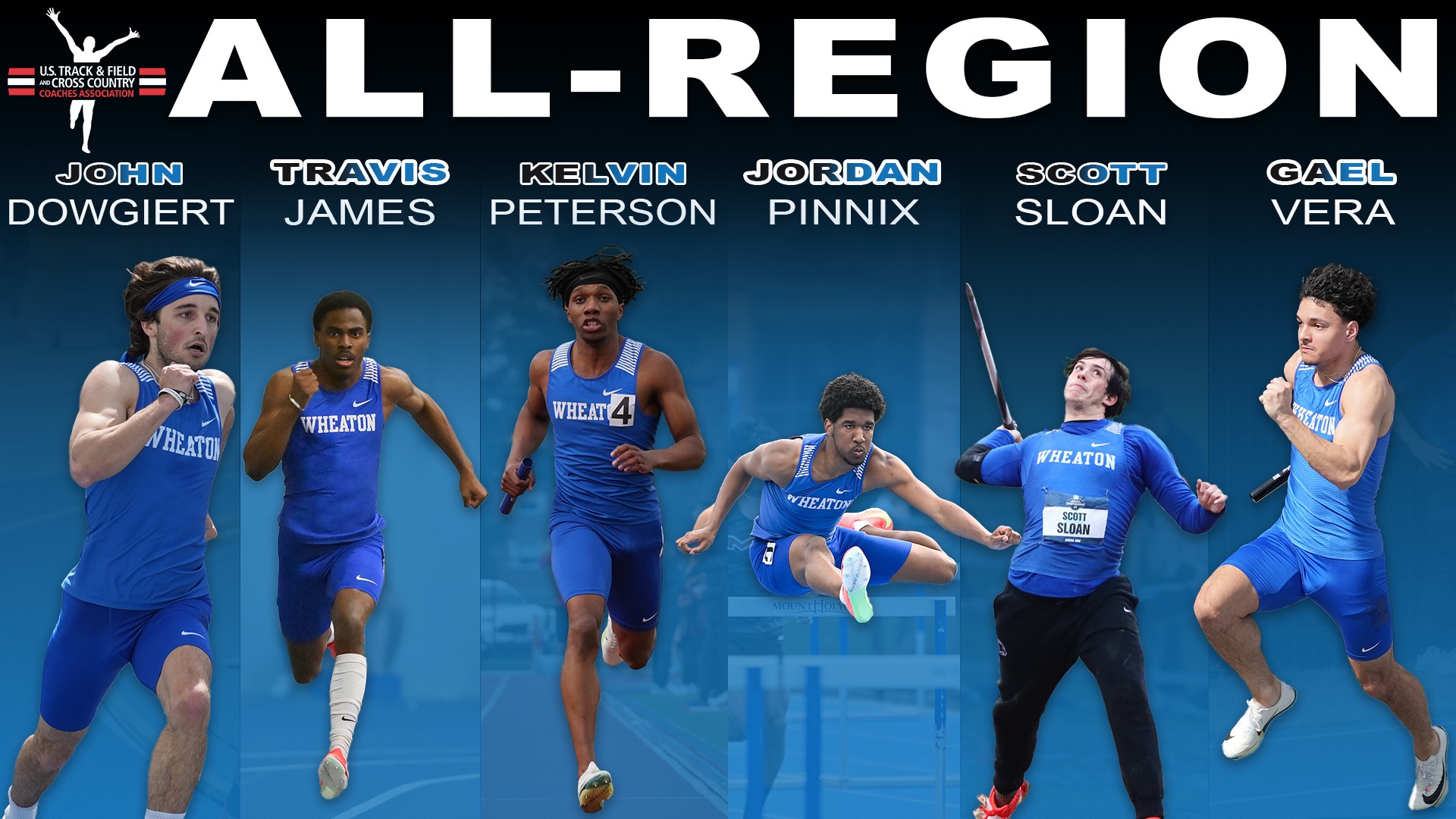 2025 USTFCCCA Men's Outdoor Track & Field All-Region graphic