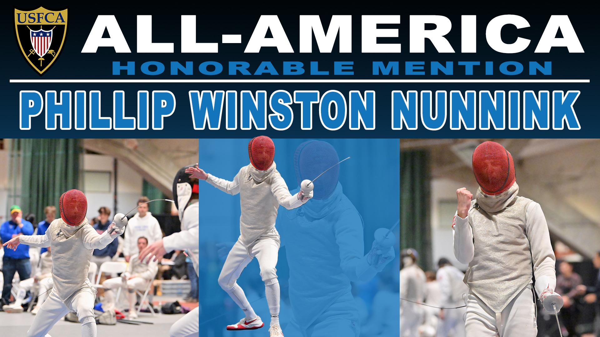 2025 USFCA Men's Fencing All-America graphic