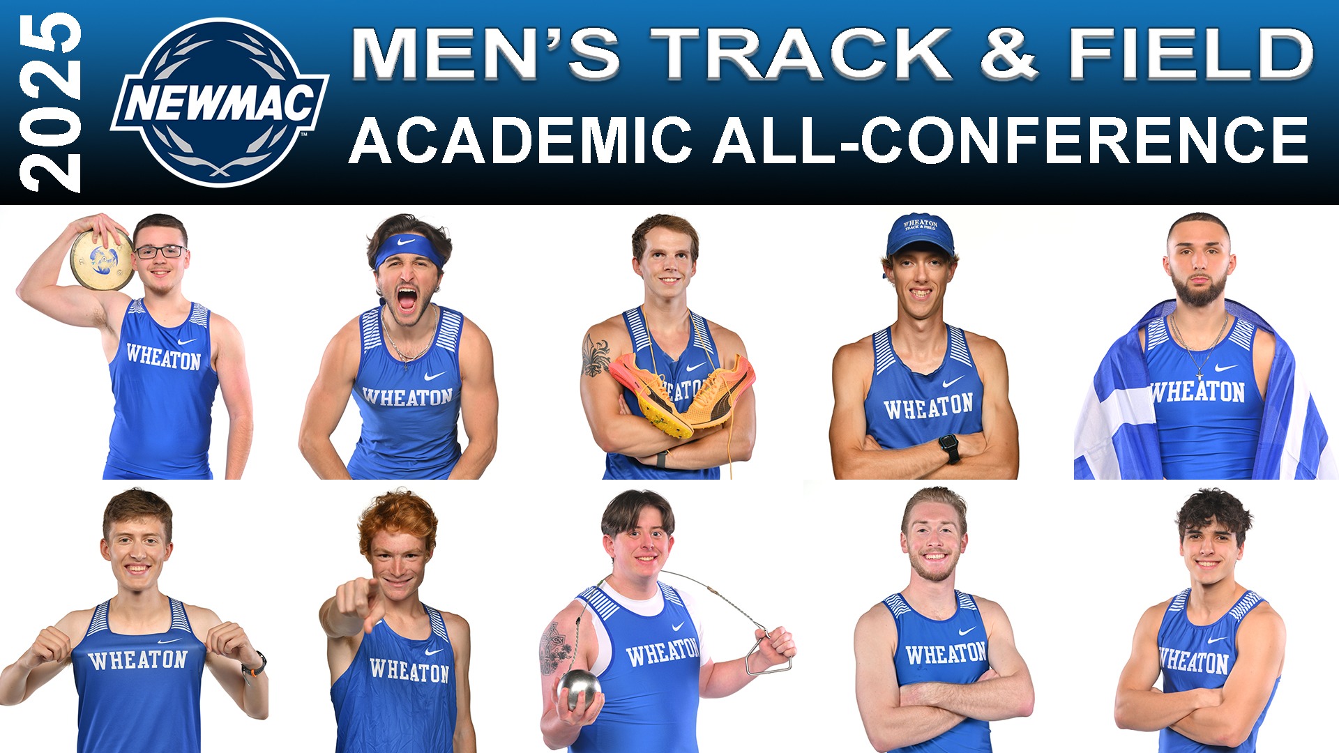 2025 NEWMAC Men's Track & Field Academic All-Conference graphic