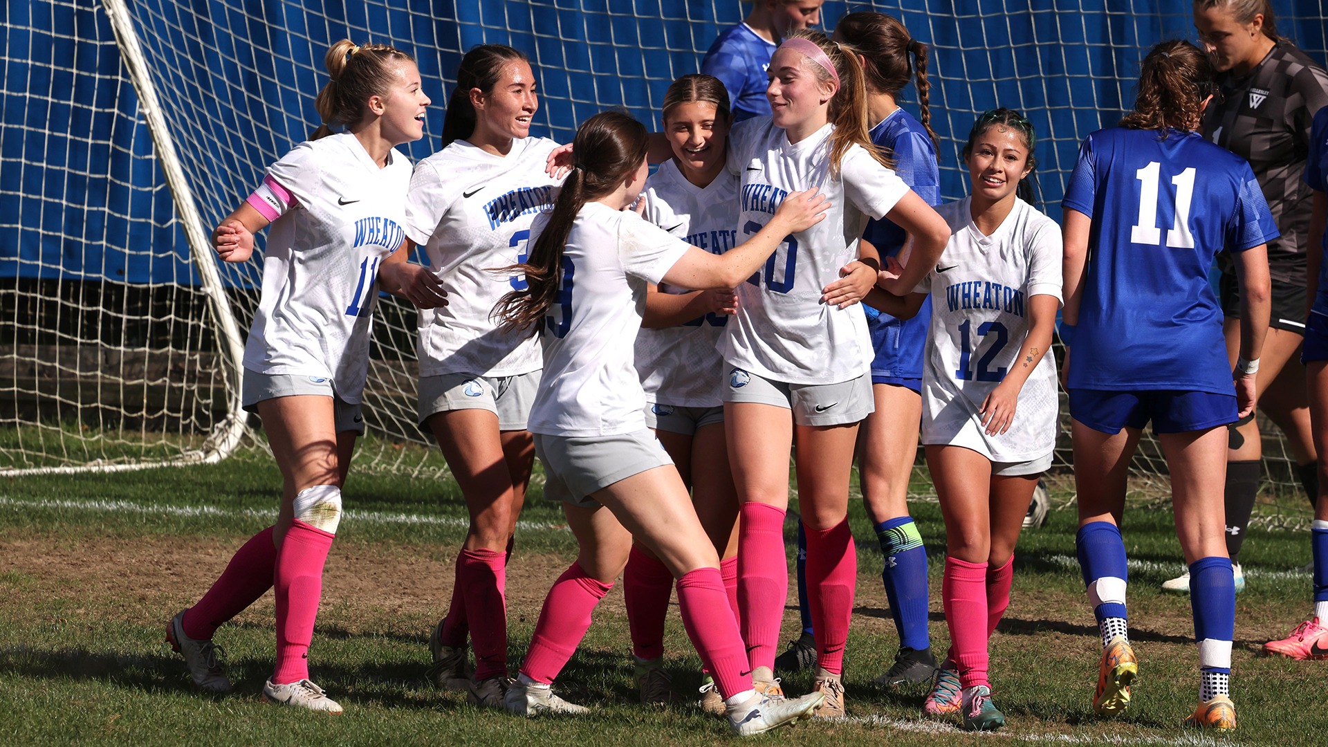 Women's Soccer Goal Celebration vs Wellesley