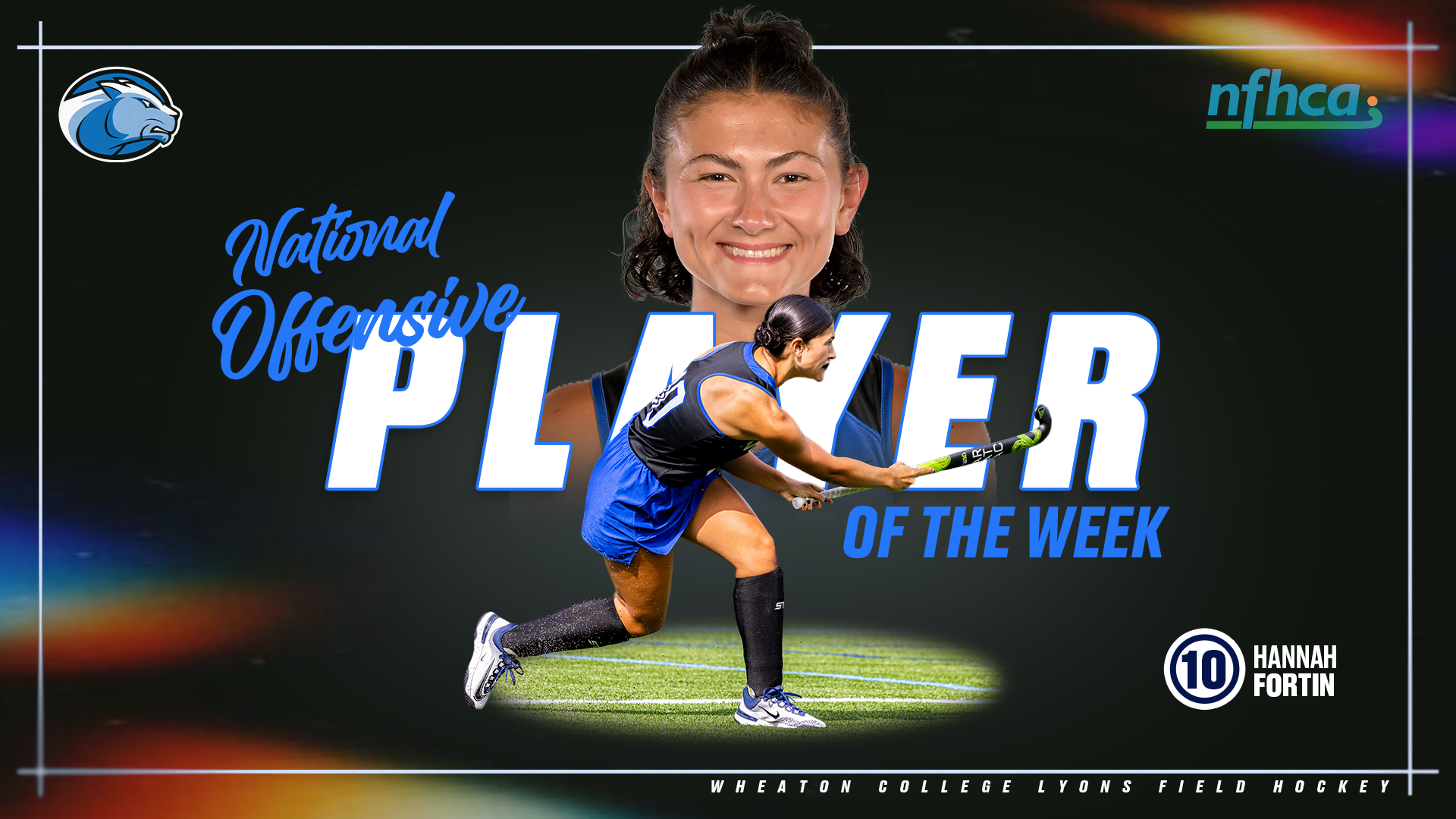 Fortin, Hannah NFHCA Offensive Player of the Week graphic