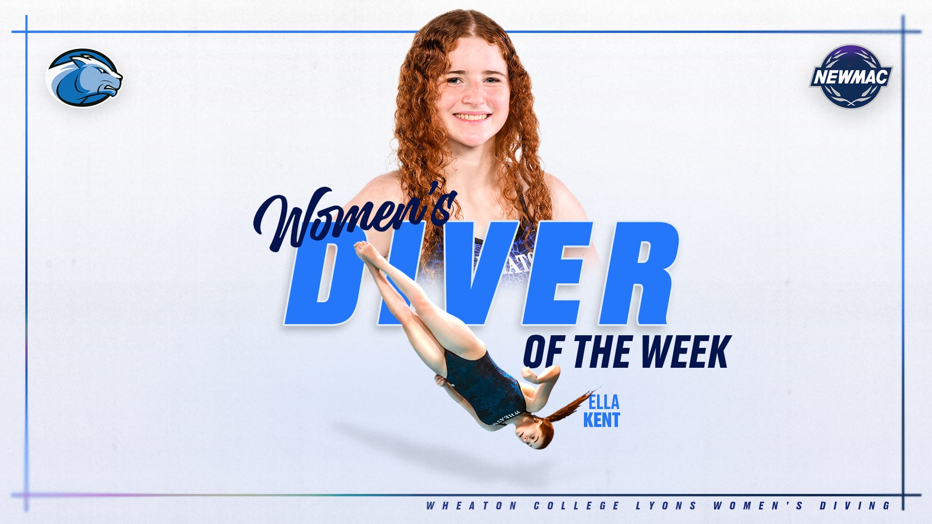 Kent, Ella NEWMAC Women's Diver of the Week graphic