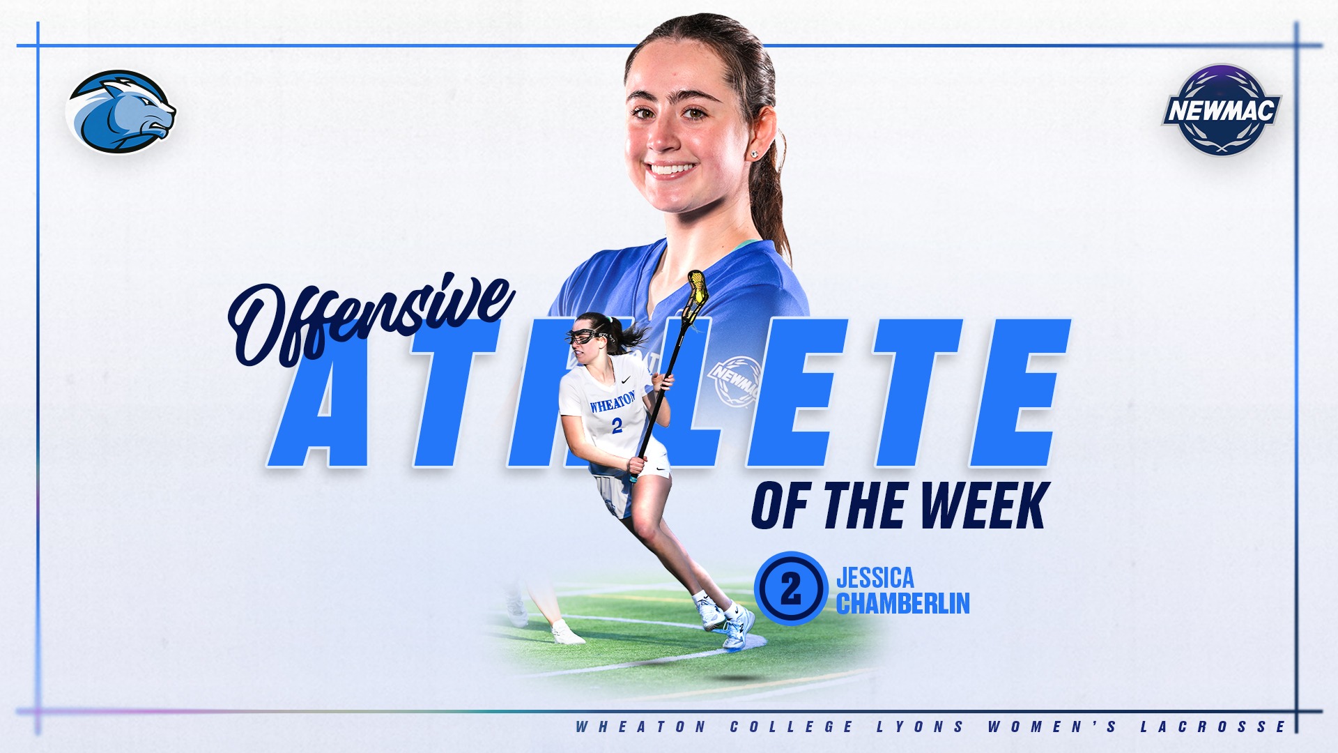Chamberlin, Jessica NEWMAC Women's Lacrosse Offensive Athlete of the Week2 graphic