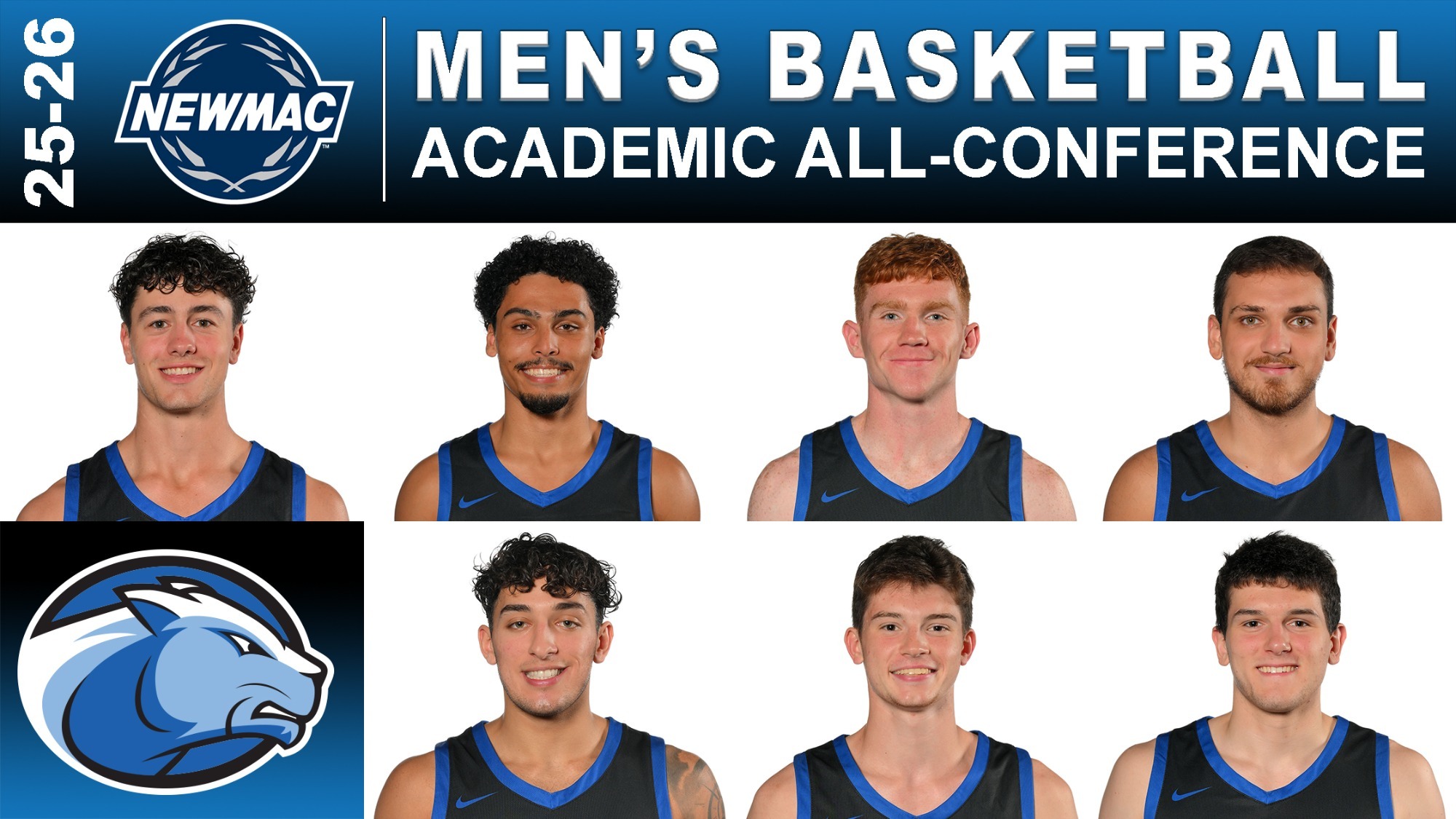 2025-26 NEWMAC Men's Basketball Academic All-Conference graphic