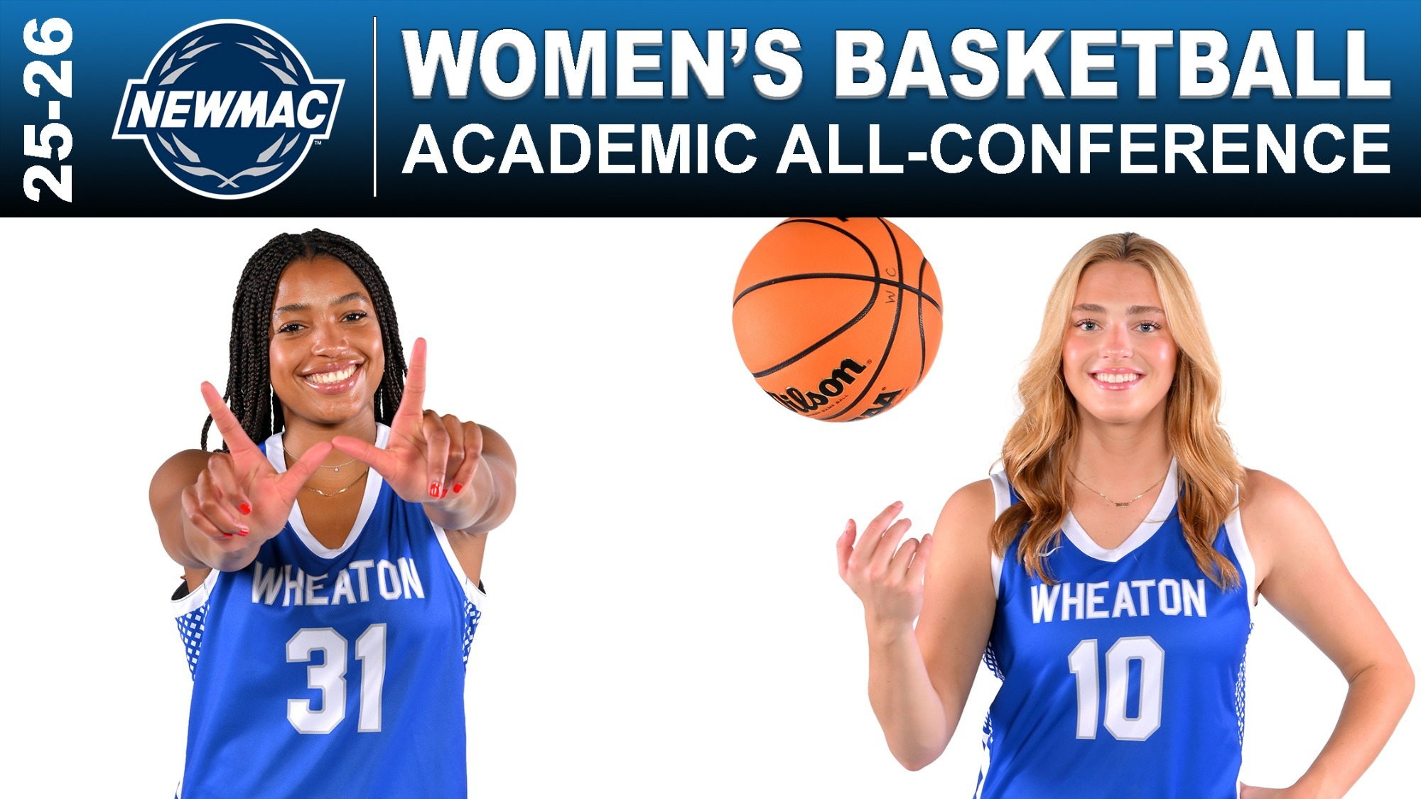 2025-26 NEWMAC Women's Basketball Academic All-Conference graphic