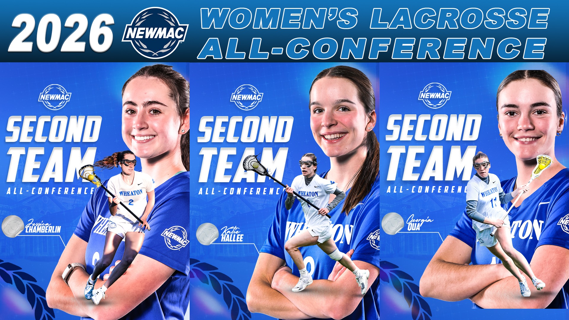 2026 NEWMAC Women's Lacrosse All-Conference graphic
