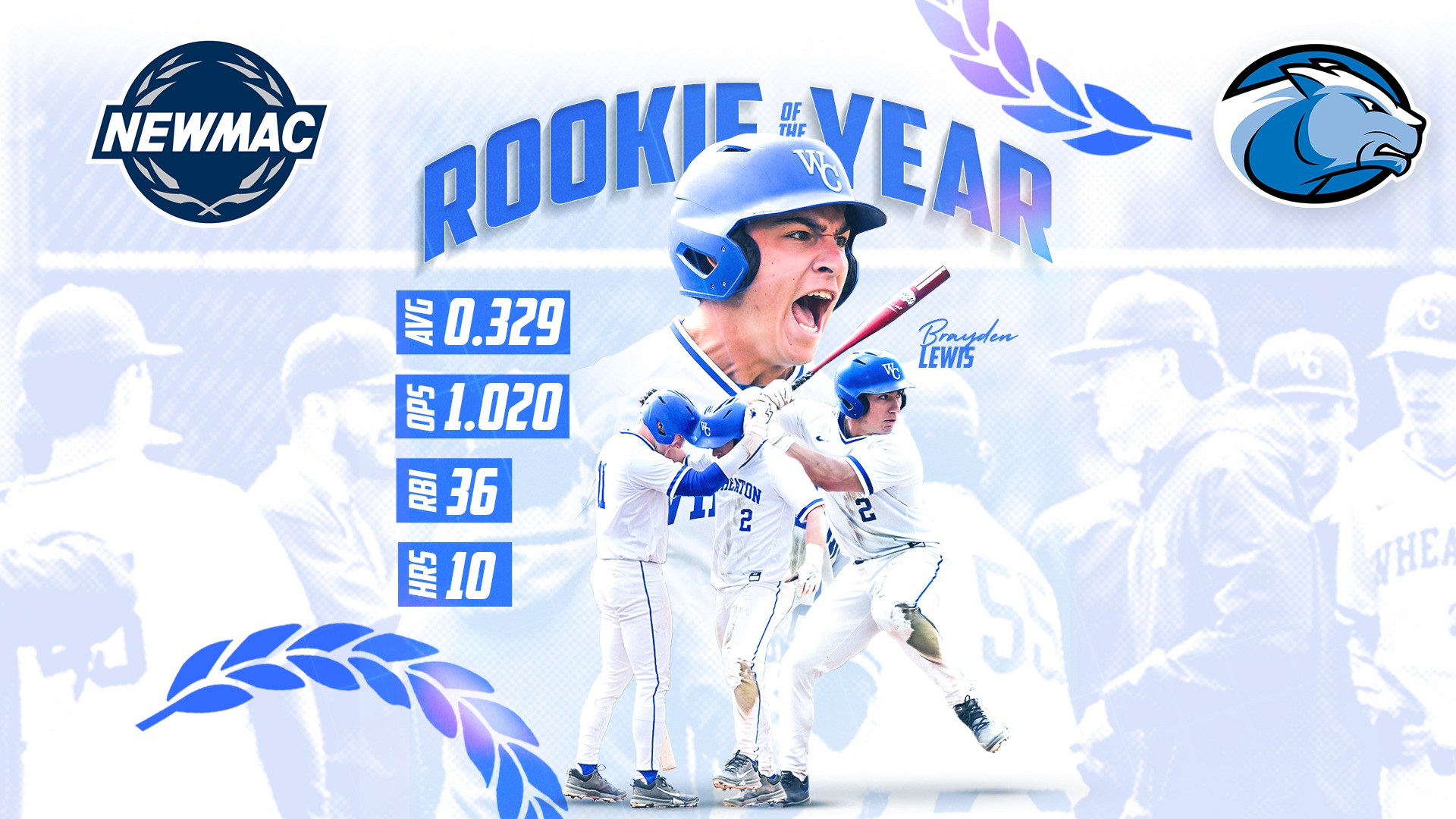 2026 NEWMAC Baseball Rookie of the Year graphic