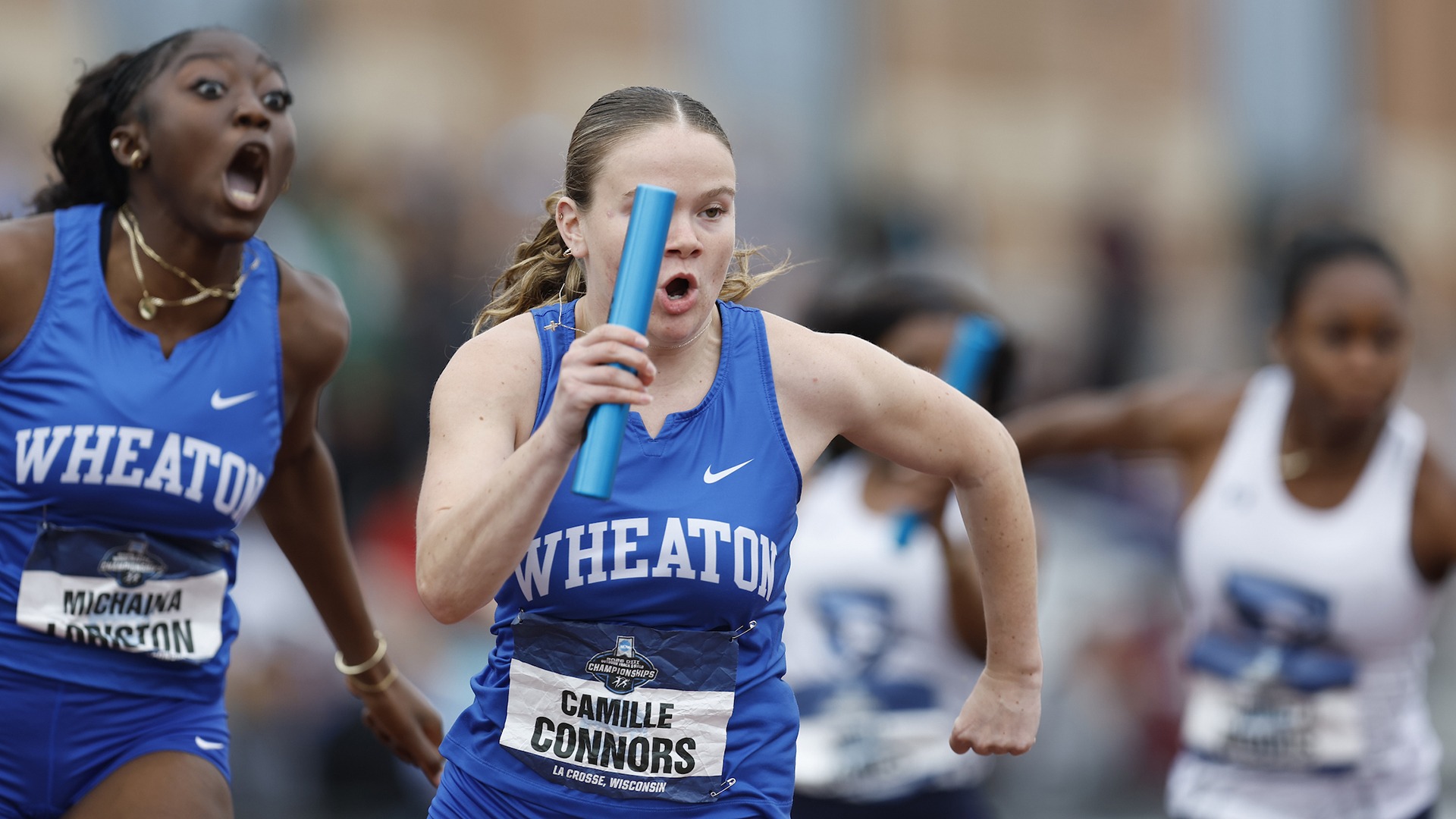 Connors, Camille and Michaina Loriston at NCAA Championship