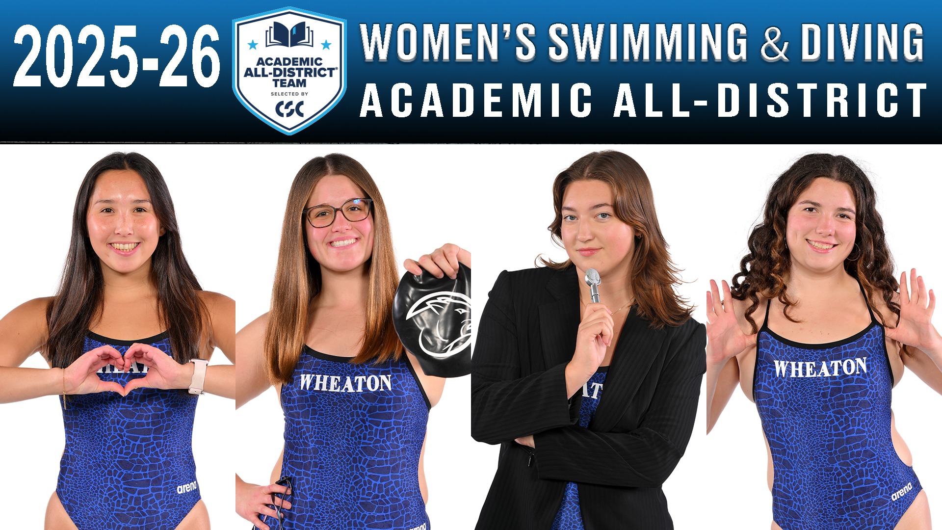 2025-26 CSC Academic All-District Women's SwimDive graphic