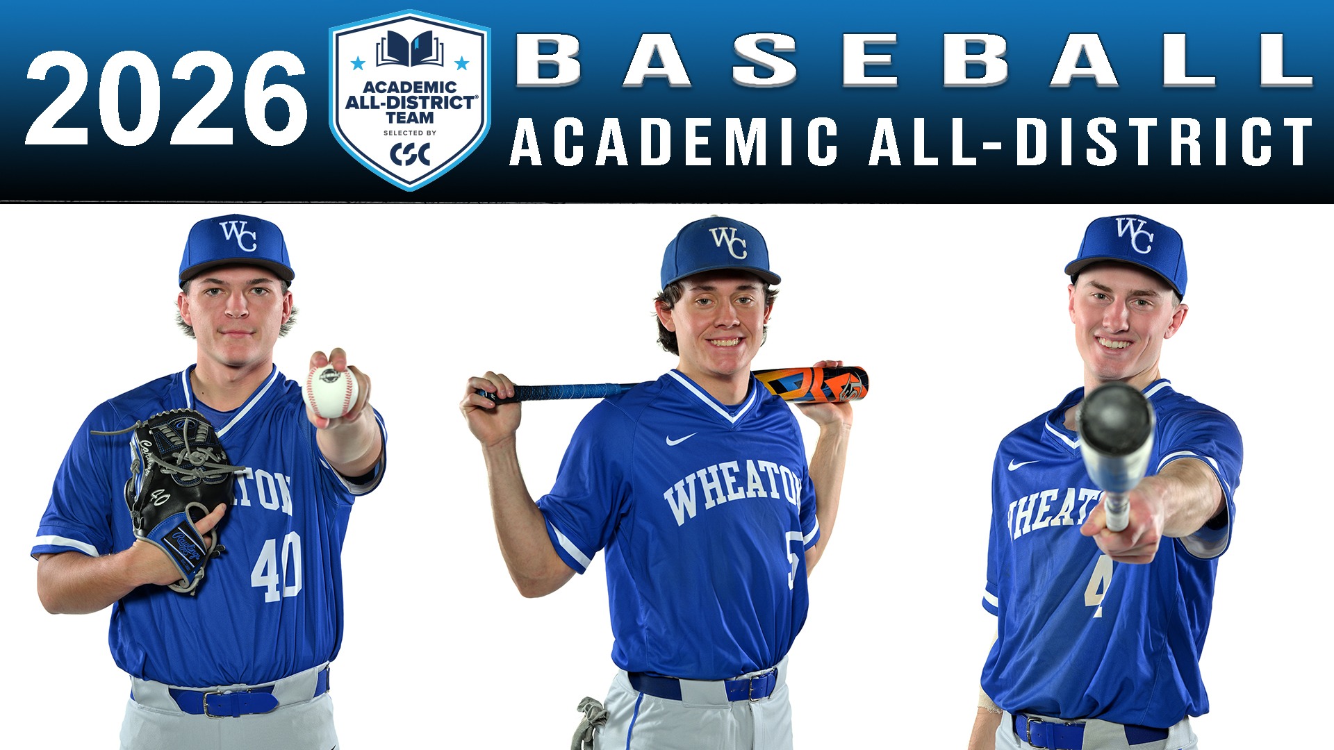 2026 CSC Baseball Academic All-District graphic