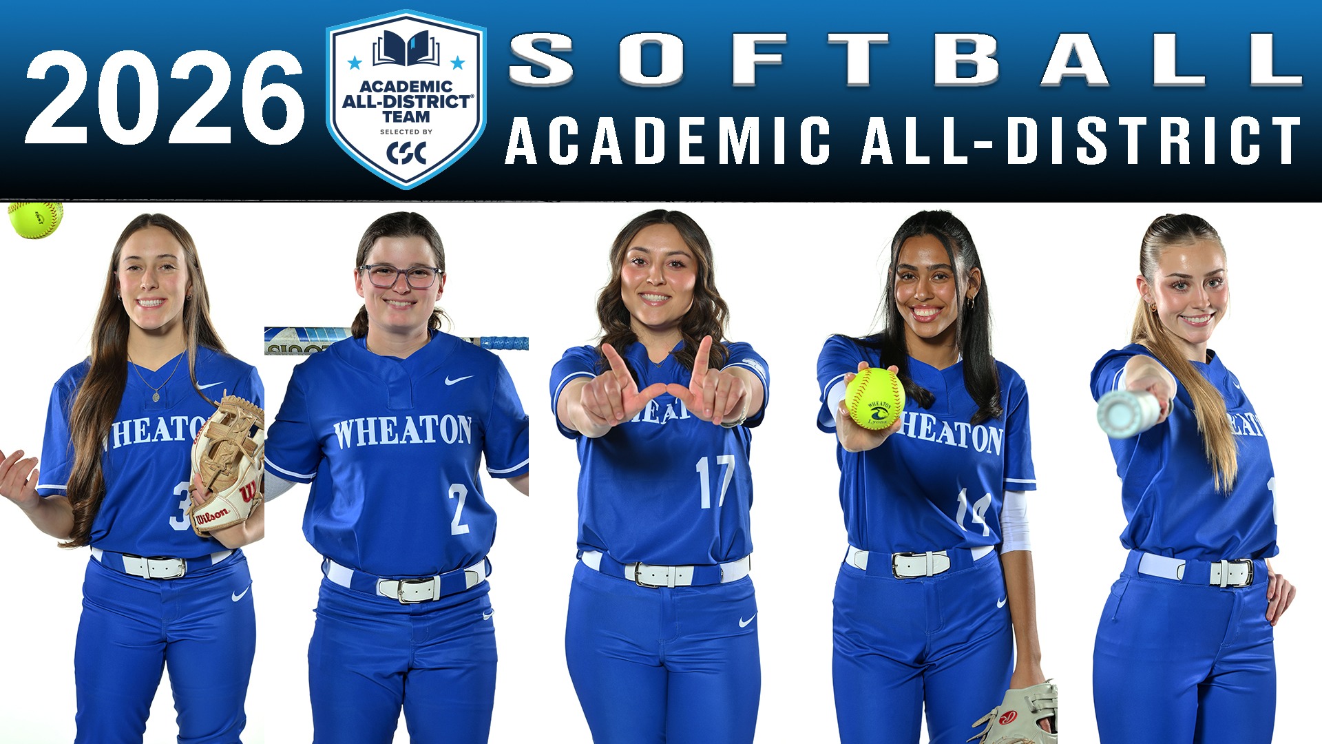 2026 CSC Softball Academic All-District graphic