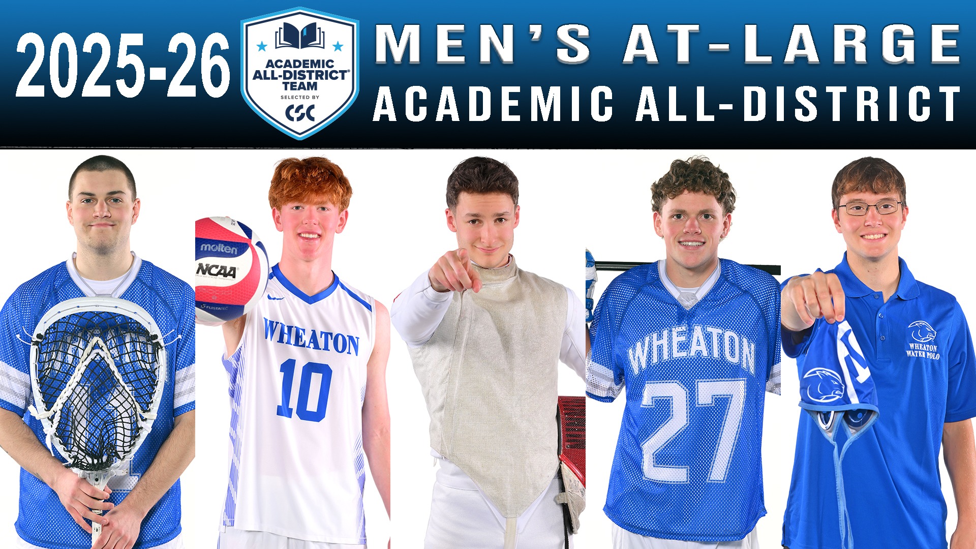 2025-26 CSC Academic All-District Men's At-Large graphic
