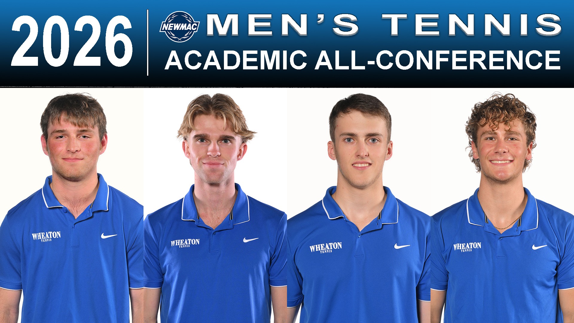 2026 NEWMAC Men's Tennis Academic All-Conference graphic