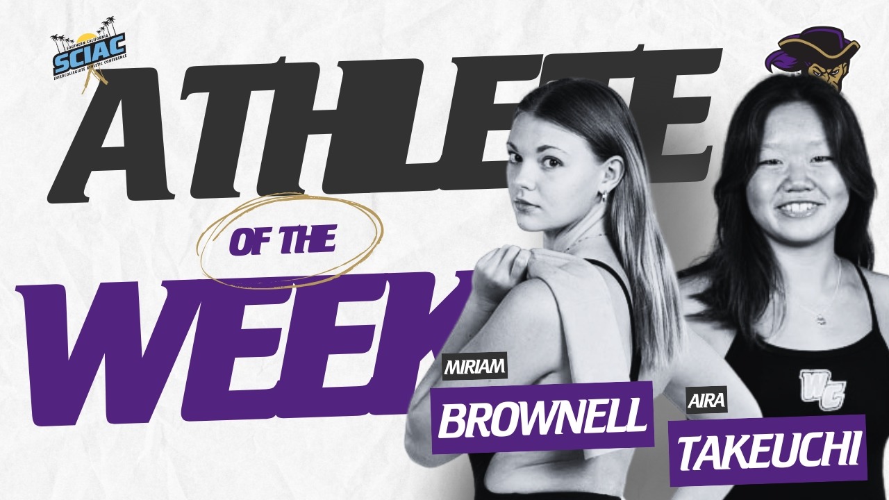 Miriam Brownell and Aira Takeuchi SCIAC Athletes of the Week