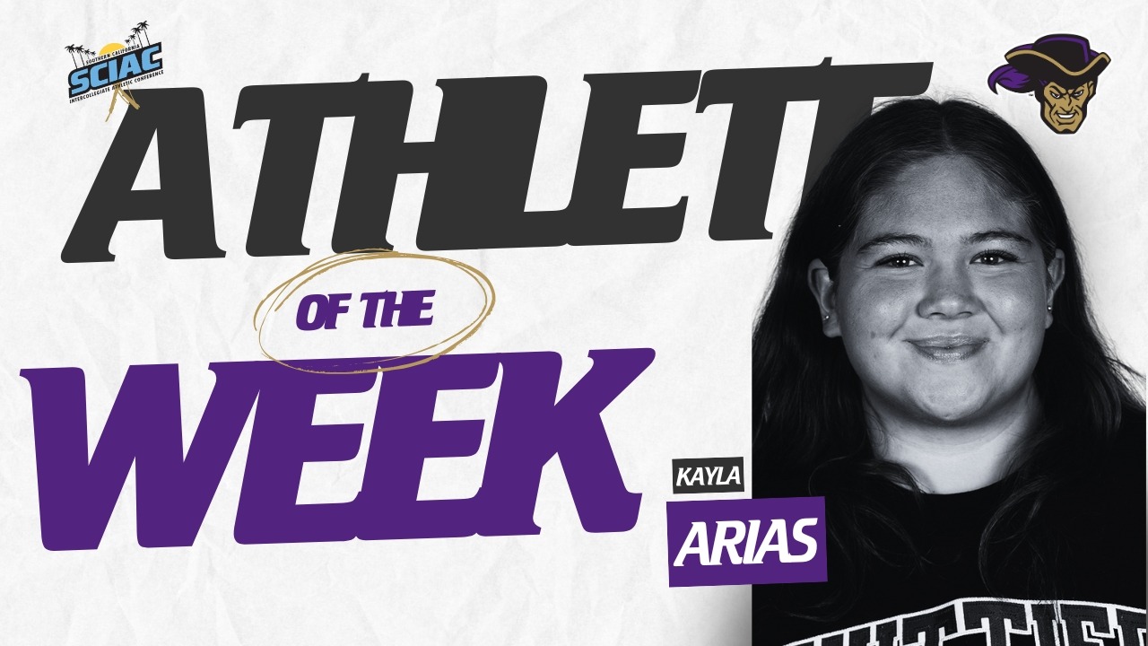 Kayla Arias SCIAC Athlete of the Week