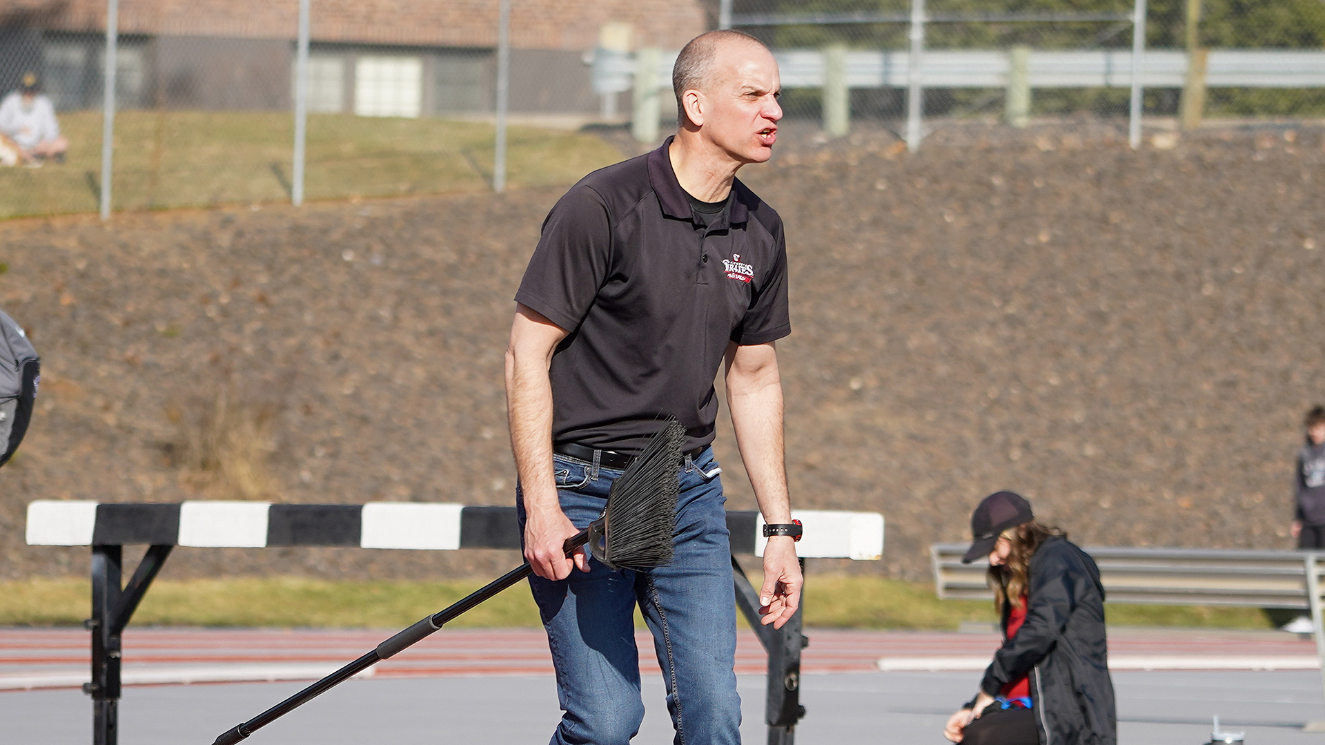 Toby Schwarz coaches at the Sam Adams Classic