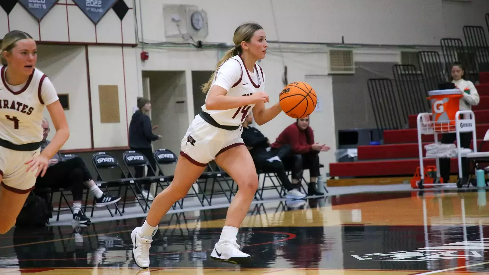 Ashlyn Neilsen takes the team upcourt vs. Walla Walla
