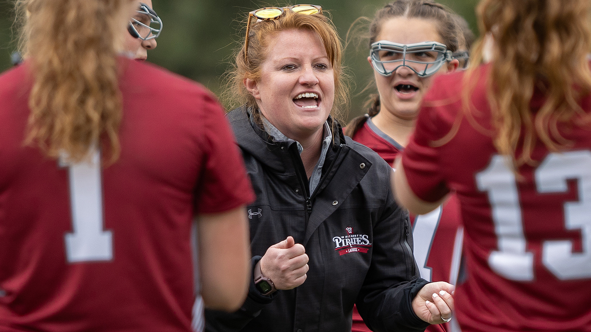 Noelle Brouillard fires up the team vs. Pacific