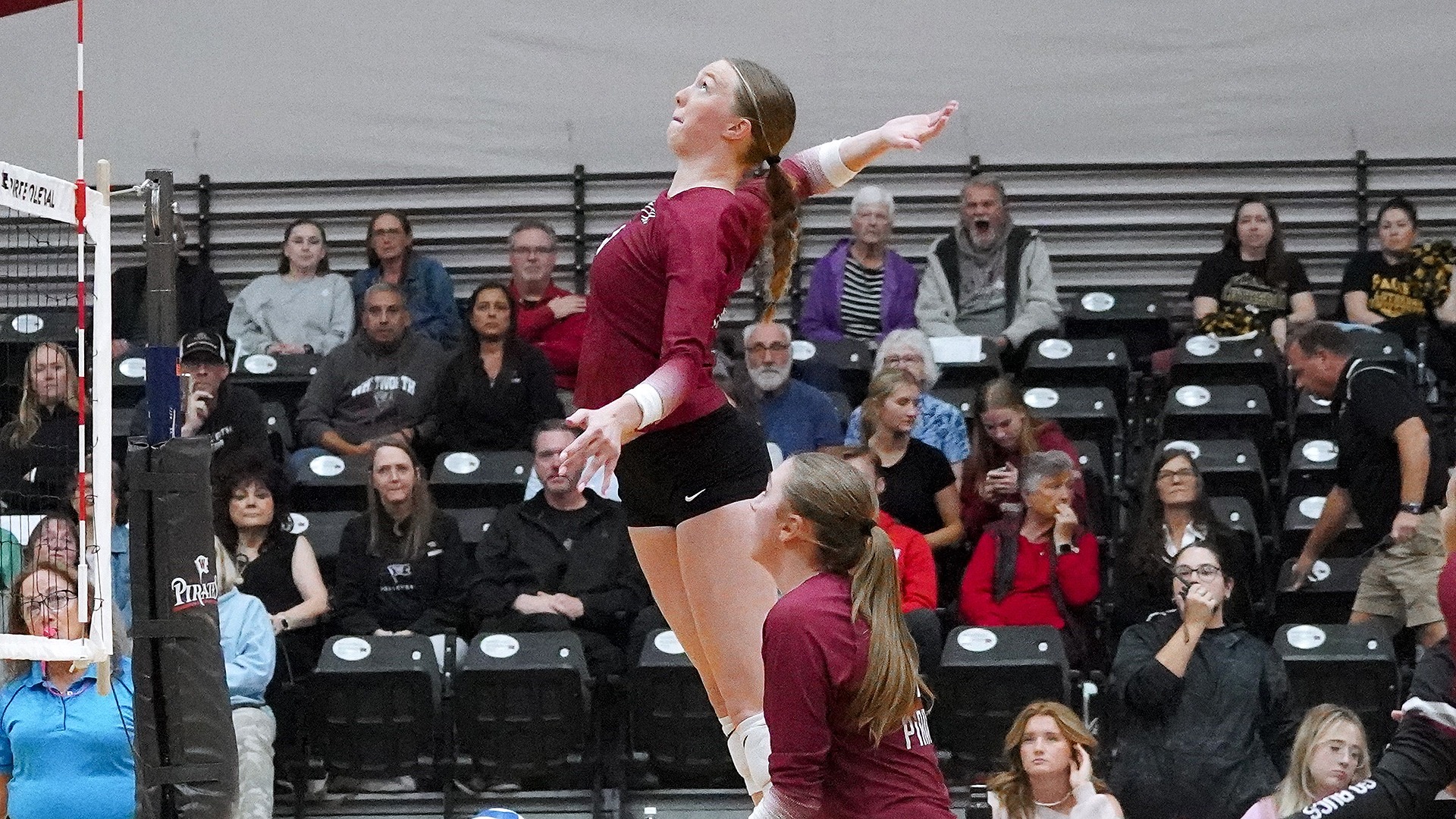 Lindsey Short looks for a kill vs. PLU 2025