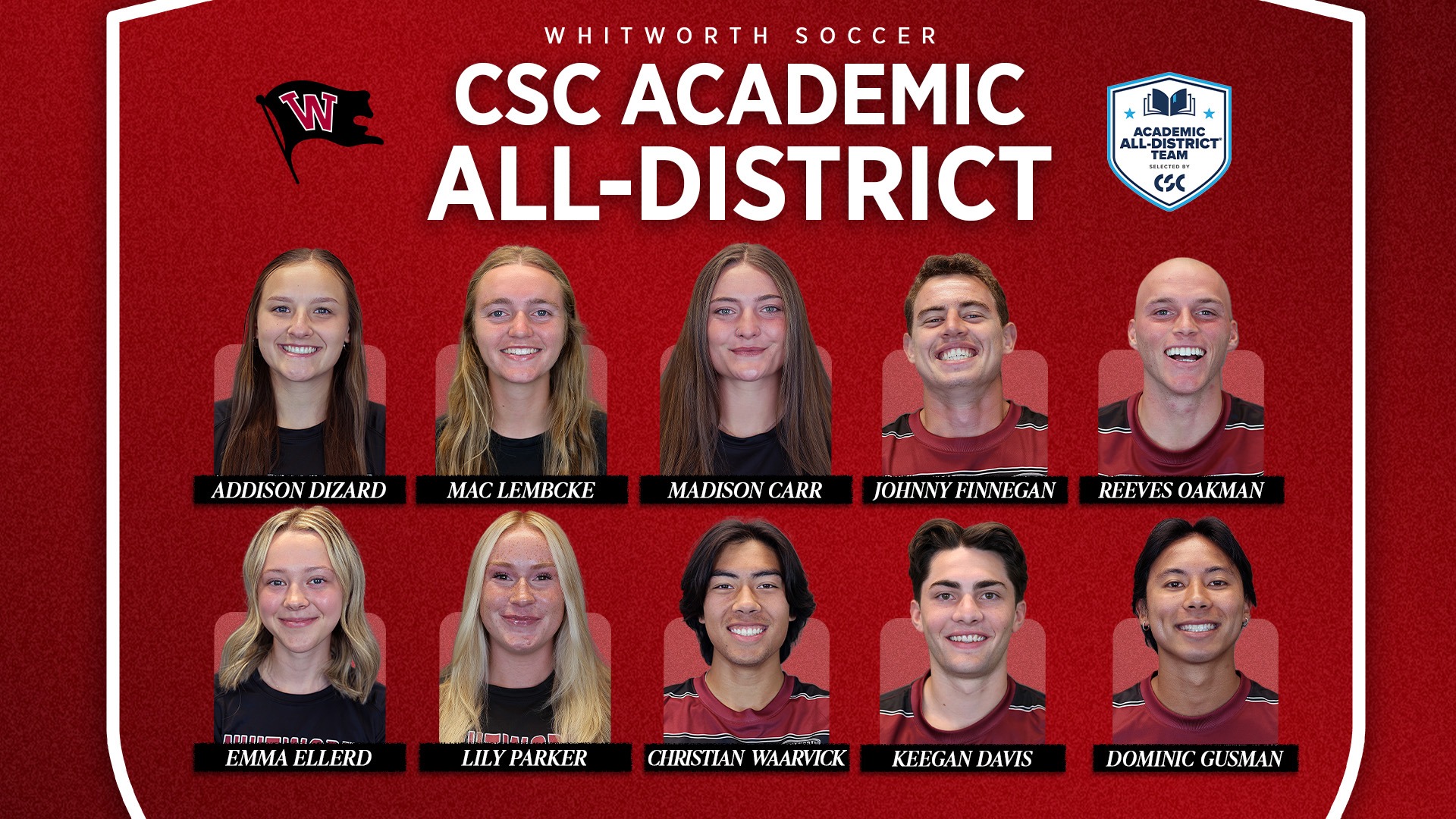 Soccer CSC Academic All-District 2025