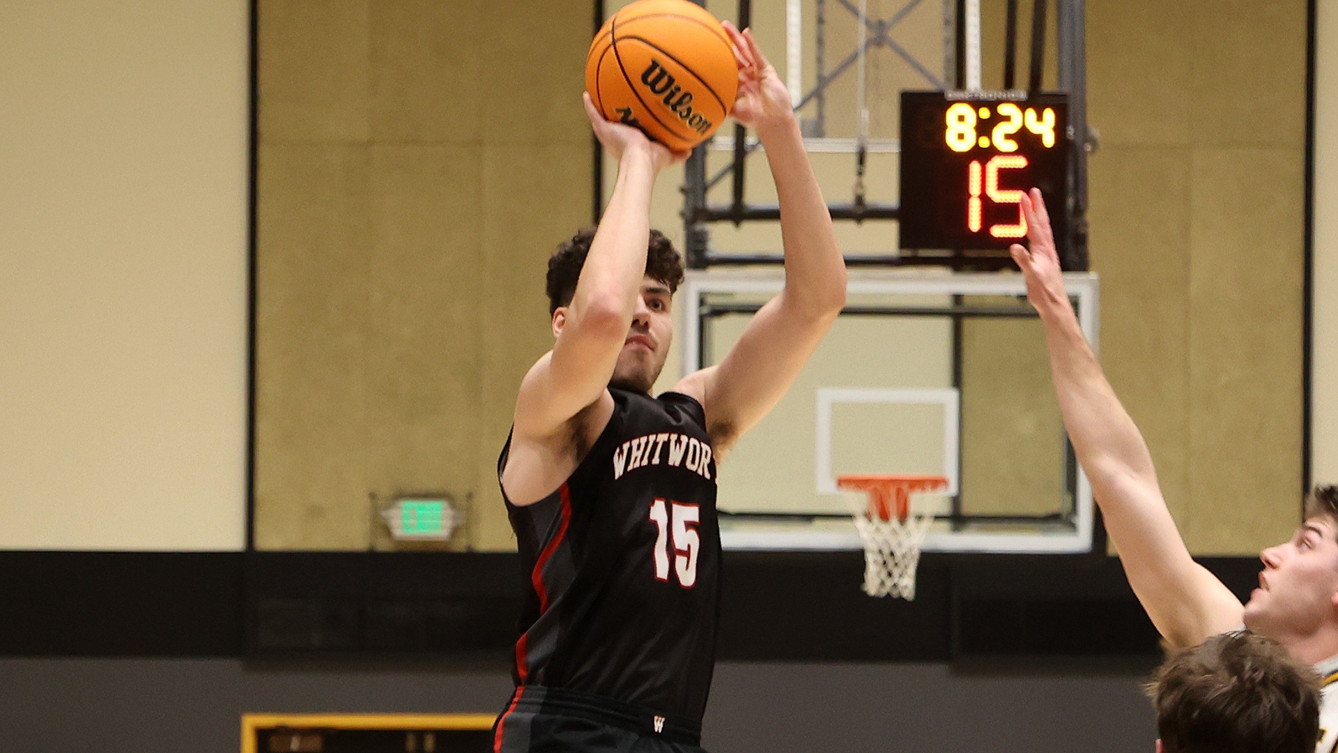 Stephen Behil shoots from beyond the arc at PLU