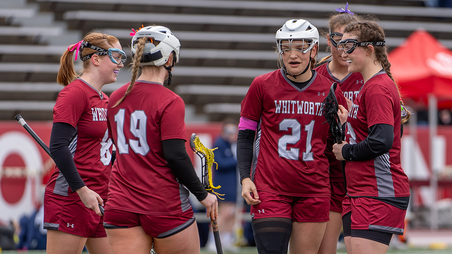 The Pirates celebrate an early goal vs. Whitman