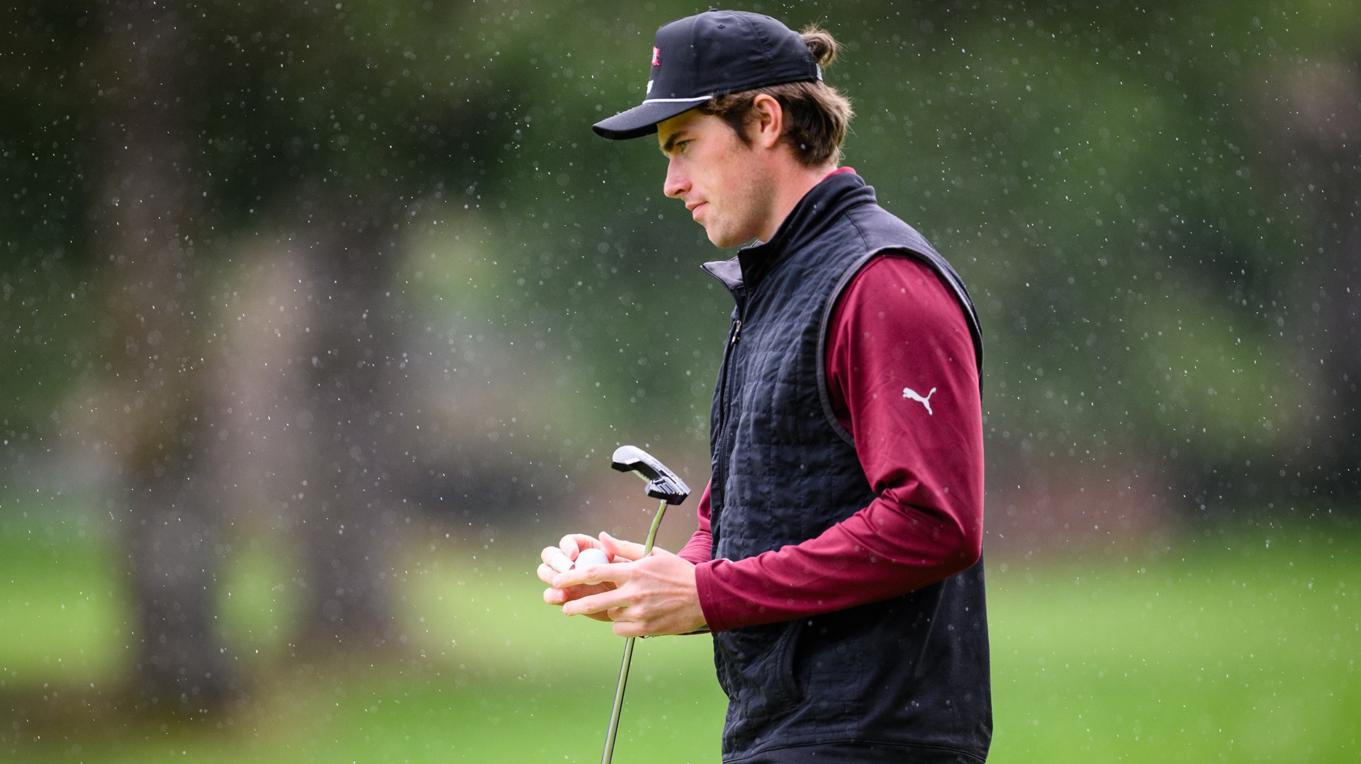 Matthew Durkin reads a green at NWC Tournament 2025