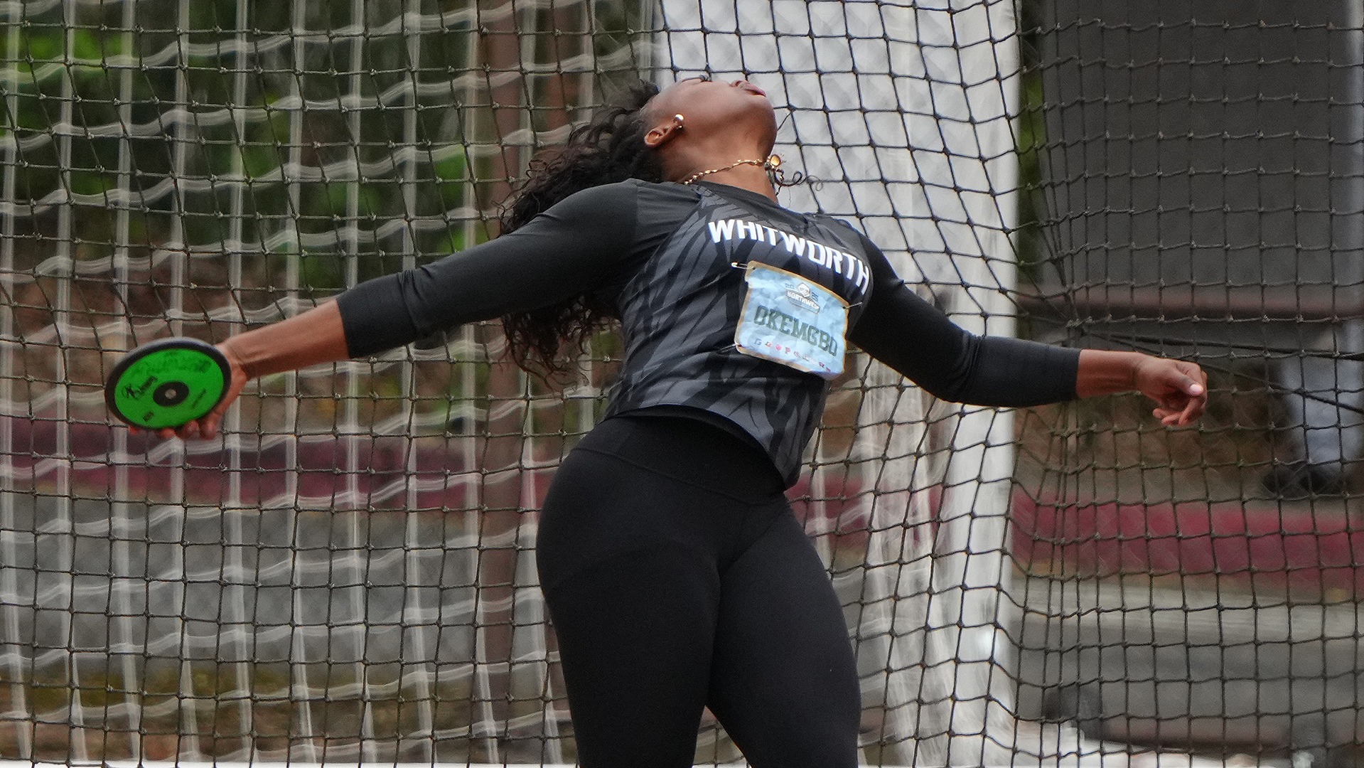 Amblessed Okemgbo defended her title in the Discus at the NWC Championships 2025