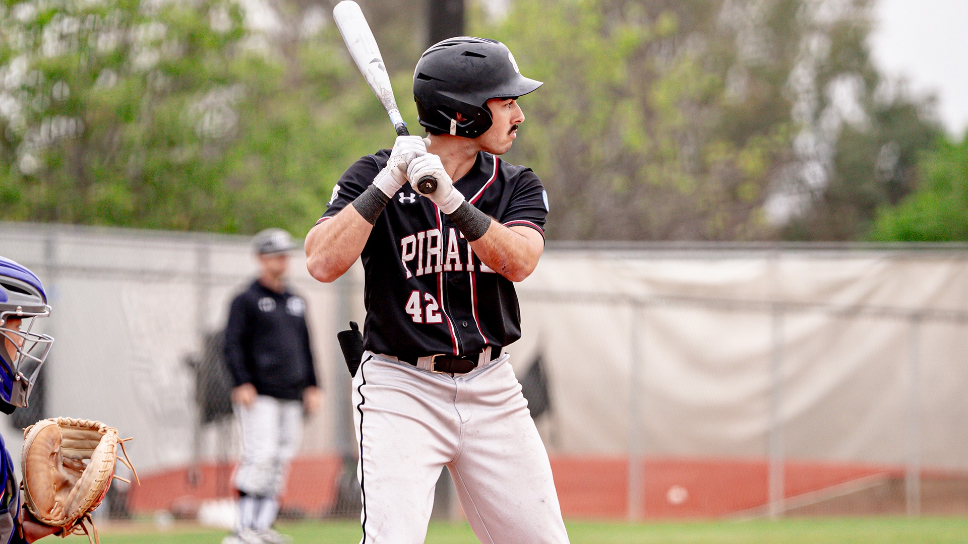 Kyle Memarian bats vs. Pomona-Pitzer at NCAA Regional in 2025