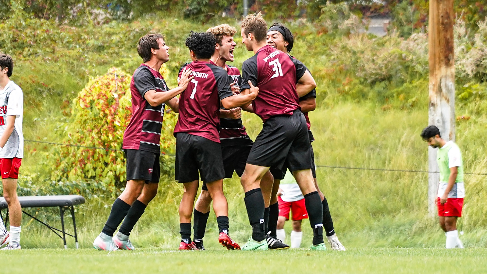 Team celebrates goal vs Pacific 2025