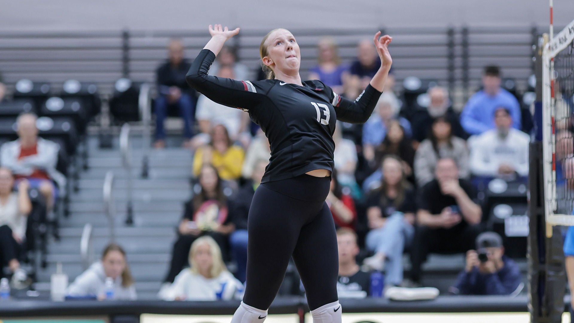 Lauren Kremer gets one of her 11 kills vs. Whitman 2025