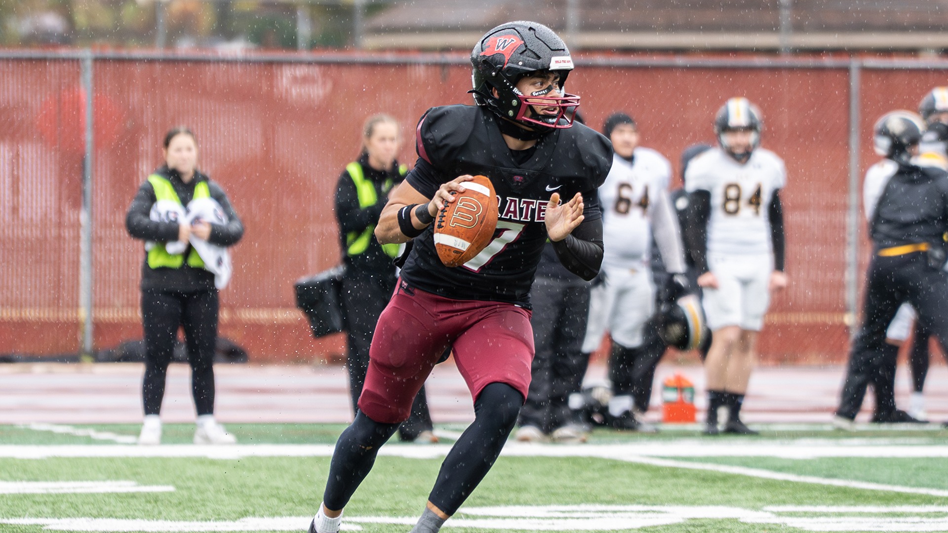 Logan Lacio looks for an open receiver vs. PLU 2025