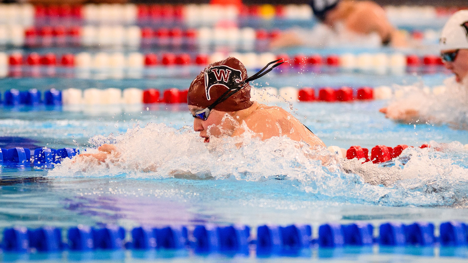 Molly Konop wins the women's 100-yard breaststroke at NWC Championships Day 2 2026