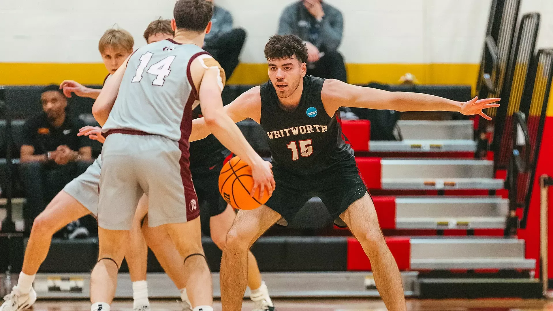 Stephen Behil defends vs. Trinity at NCAA first round 2026